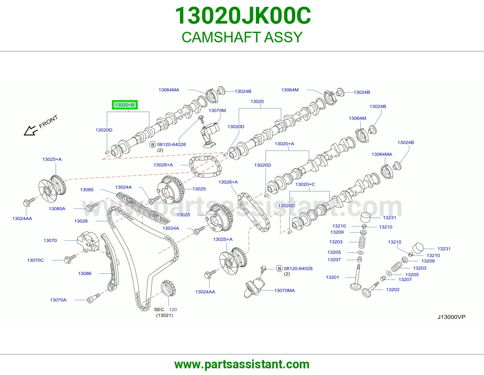 عمود تيمن 13020JK00C