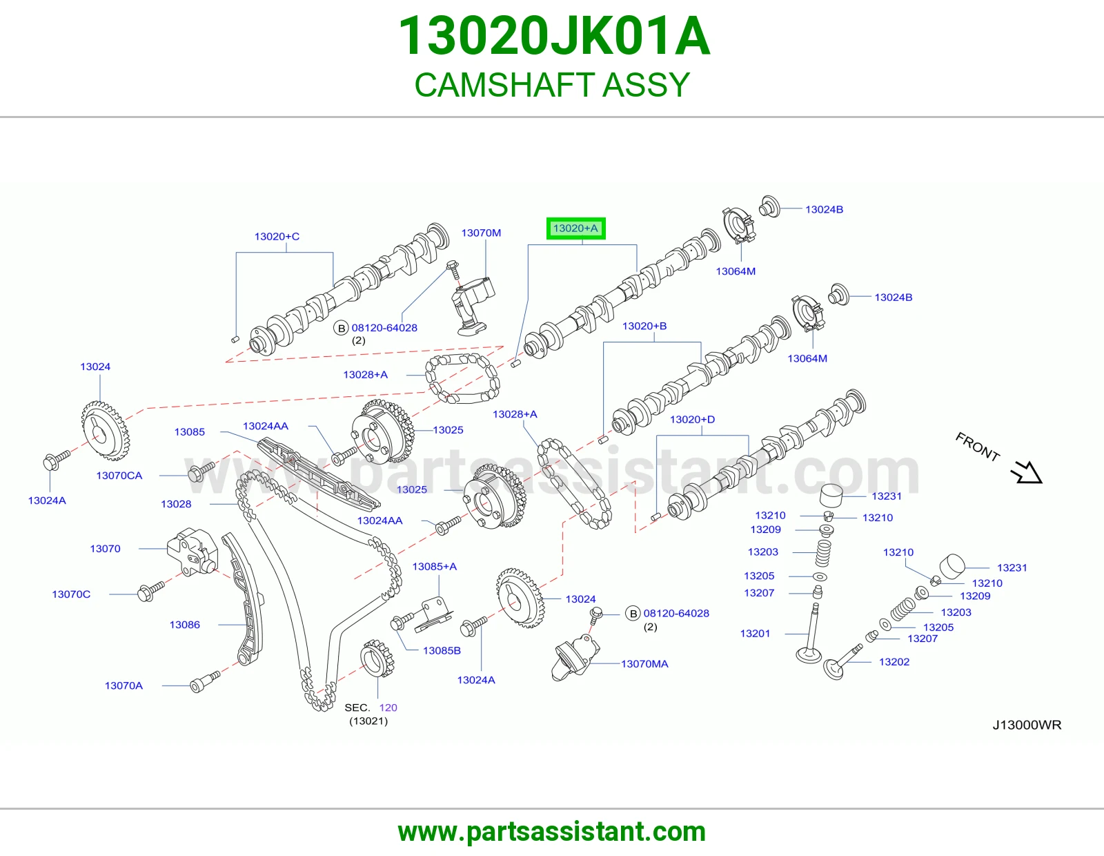عمود تيمن 13020JK01A