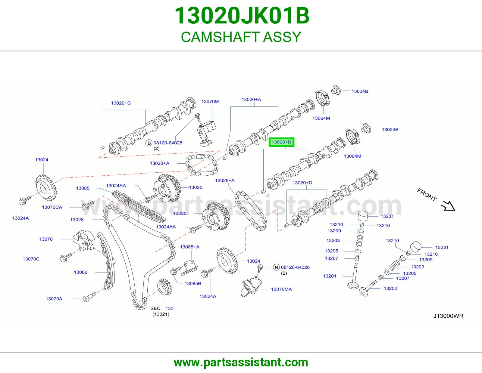 عمود تيمن 13020JK01B