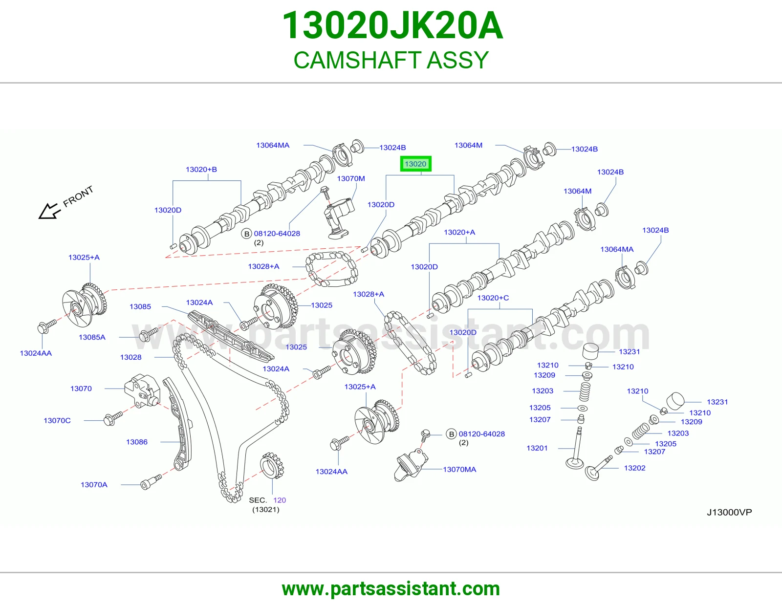 عمود تيمن 13020JK20A