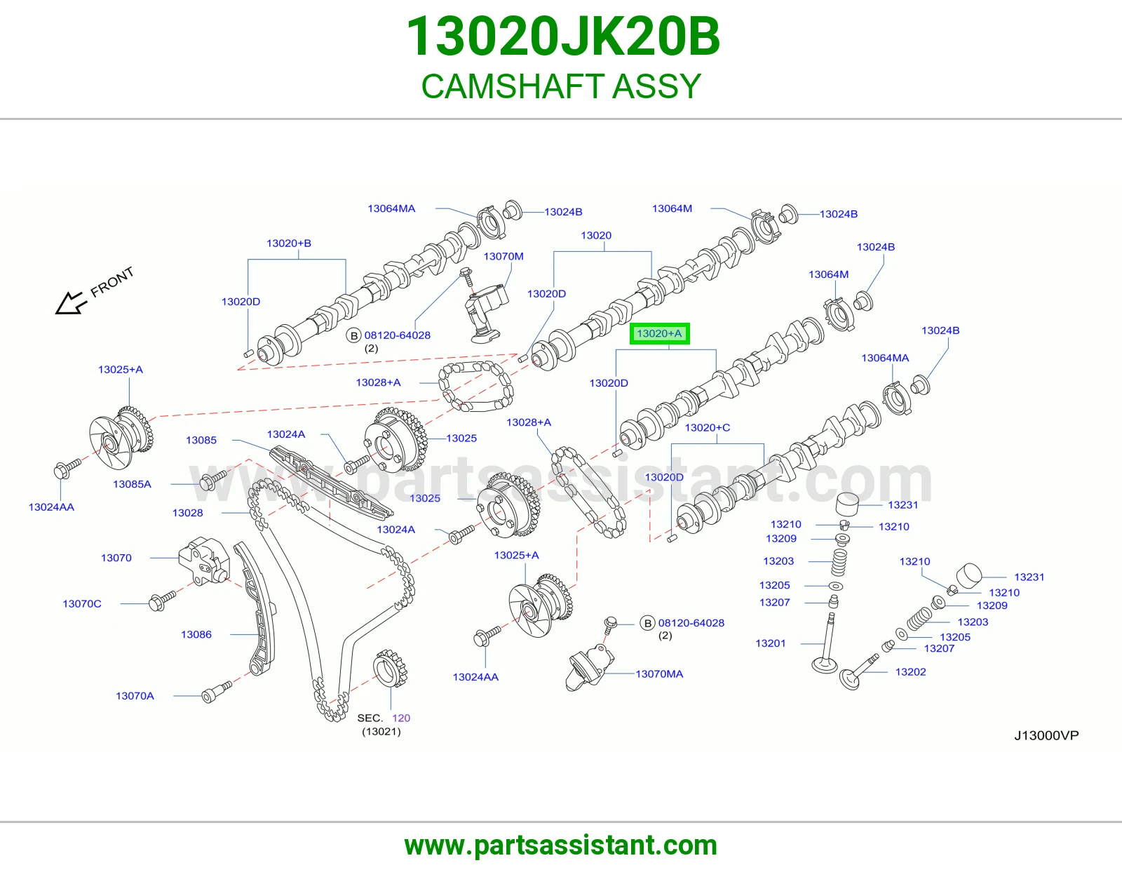 عمود تيمن 13020JK20B