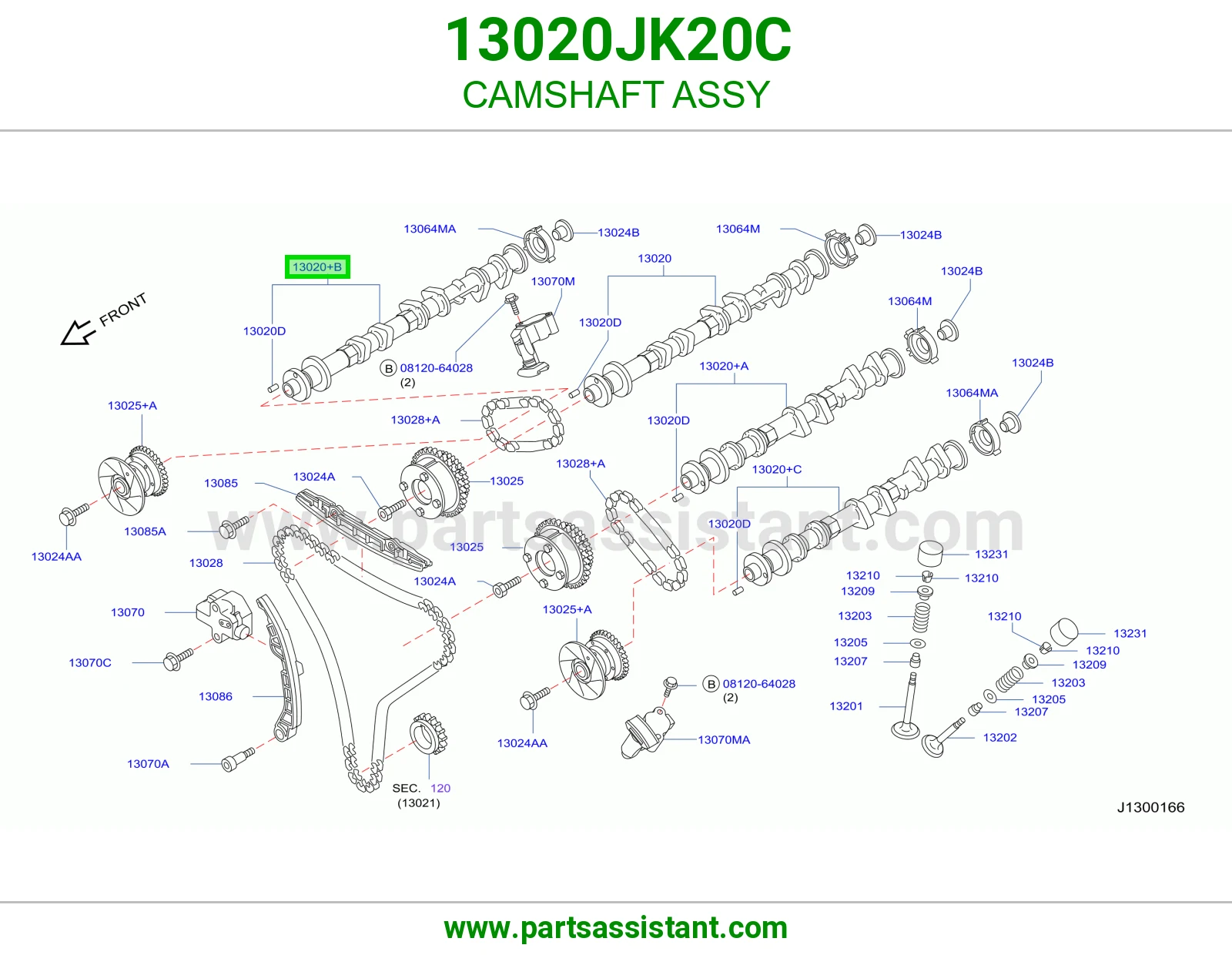 عمود تيمن 13020JK20C