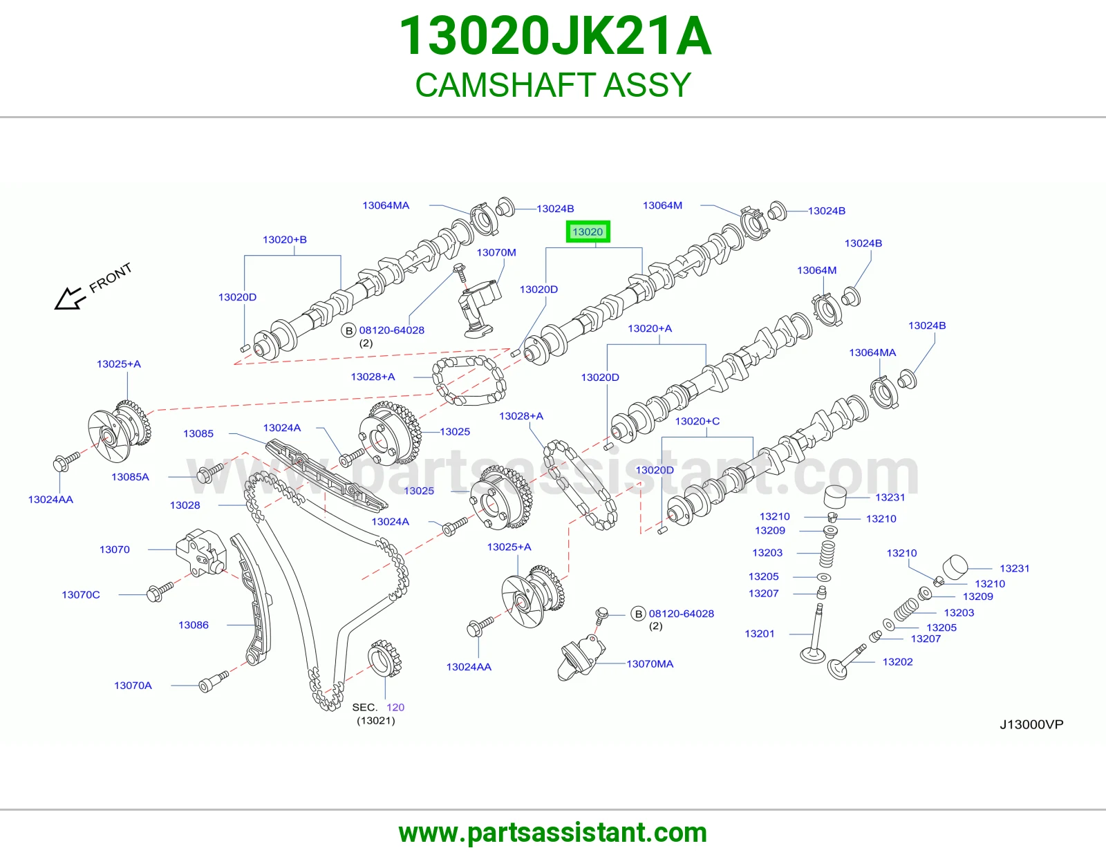 عمود تيمن 13020JK21A