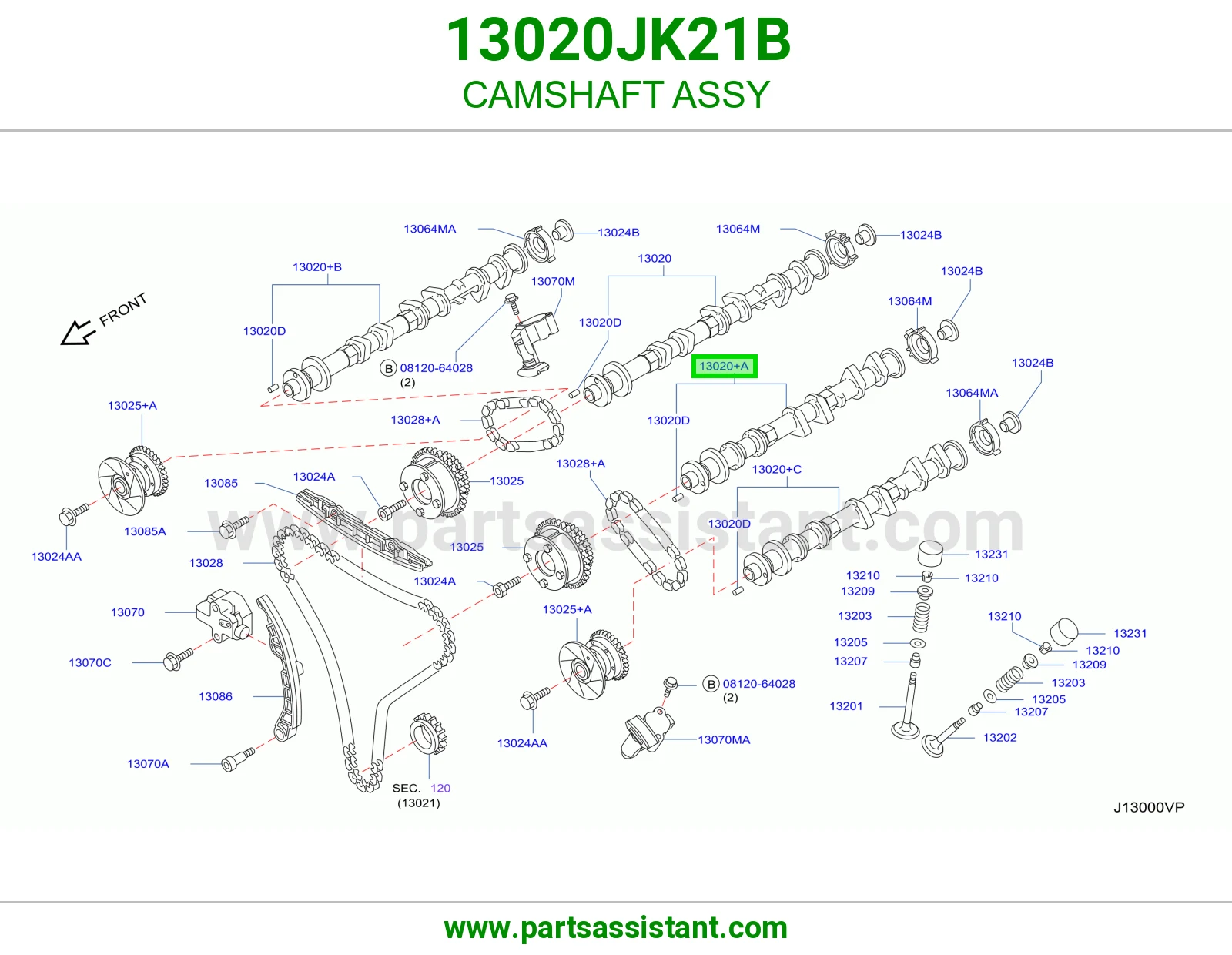 عمود تيمن 13020JK21B