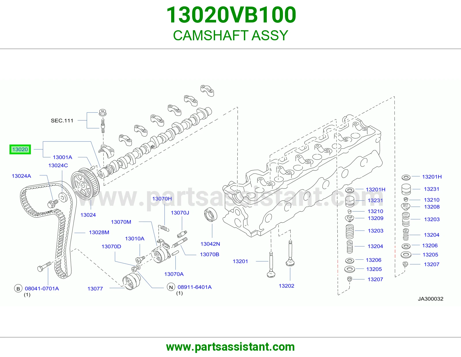 عمود تيمن 13020VB100