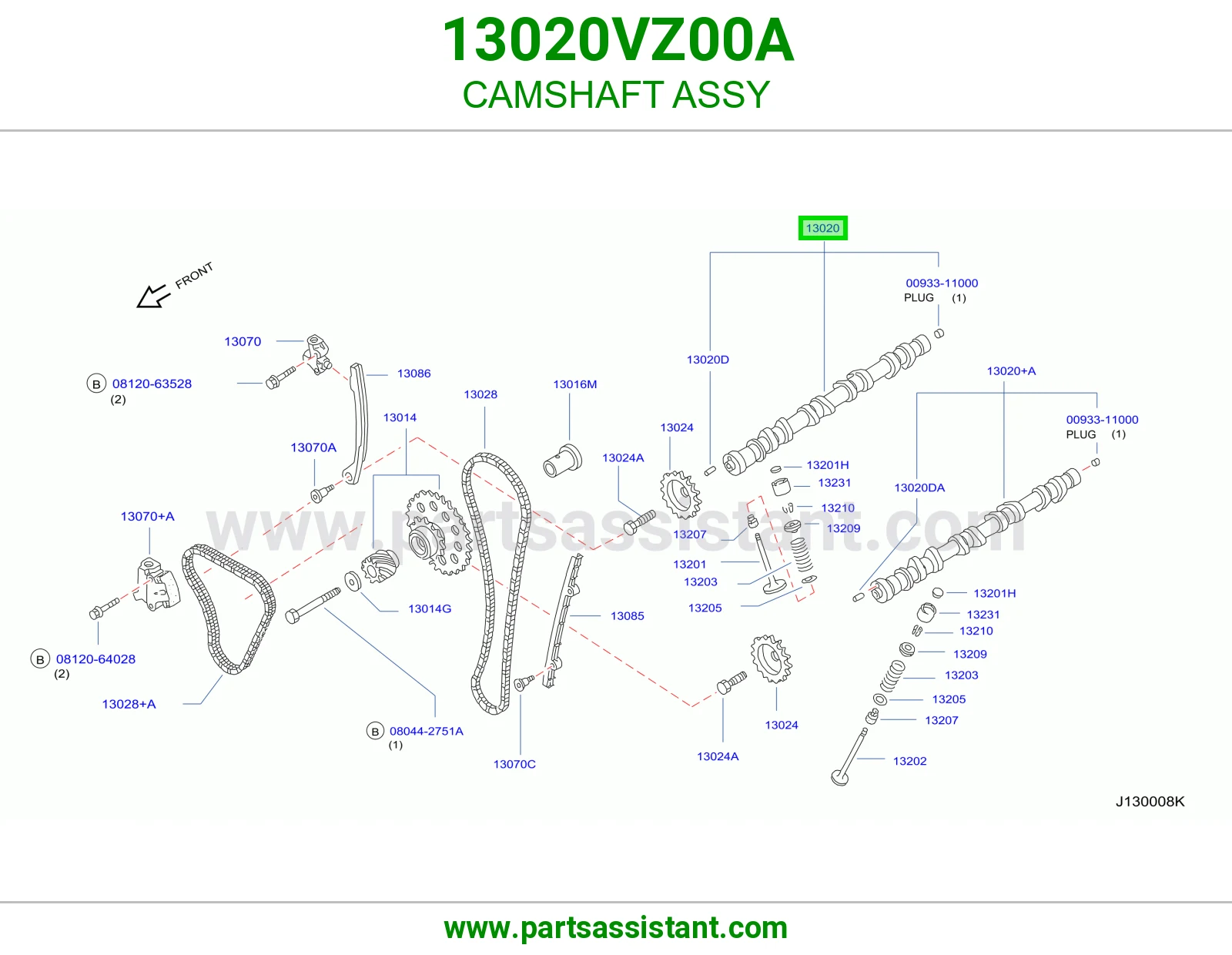 عمود تيمن 13020VZ00A