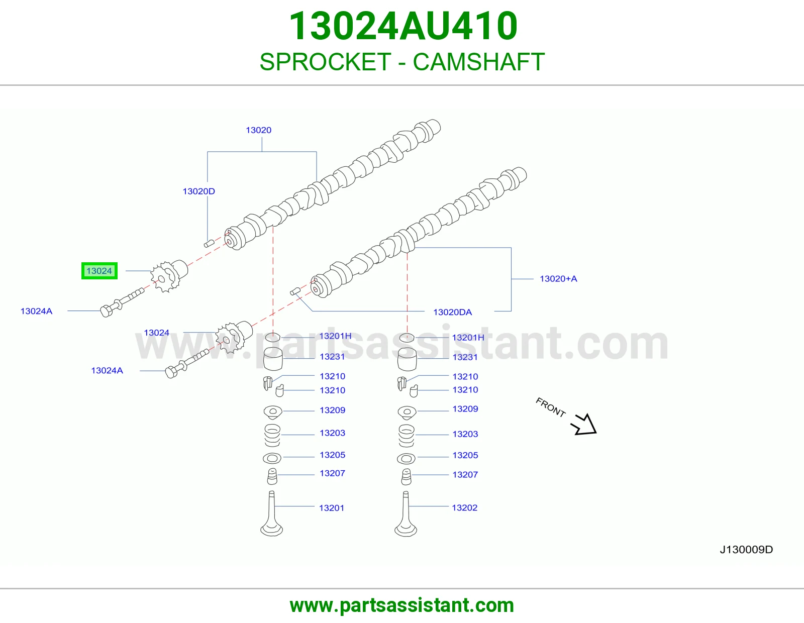ترس جنزير عمود تيمن 13024AU410