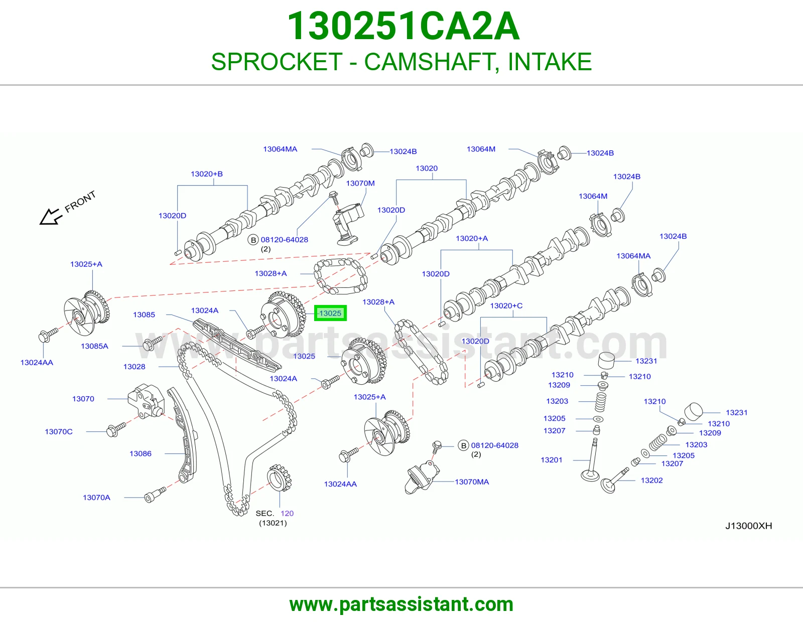 ترس جنزير عمود تيمن يمين 130251CA2A