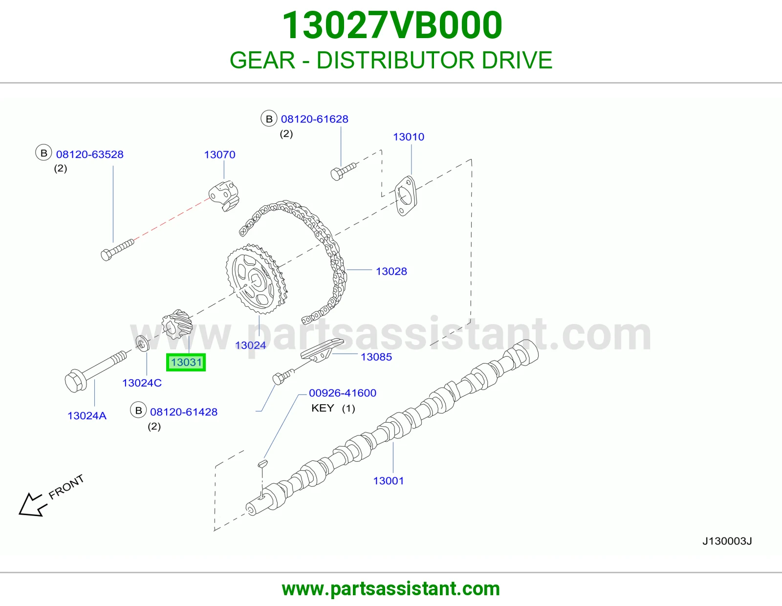 ترس جنزير صغير 13027VB000