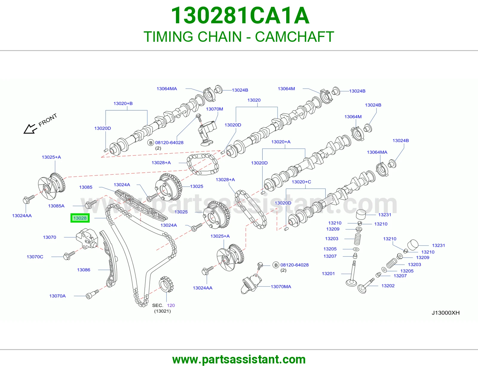 جنزير مكينه عمود تيمن 130281CA1A