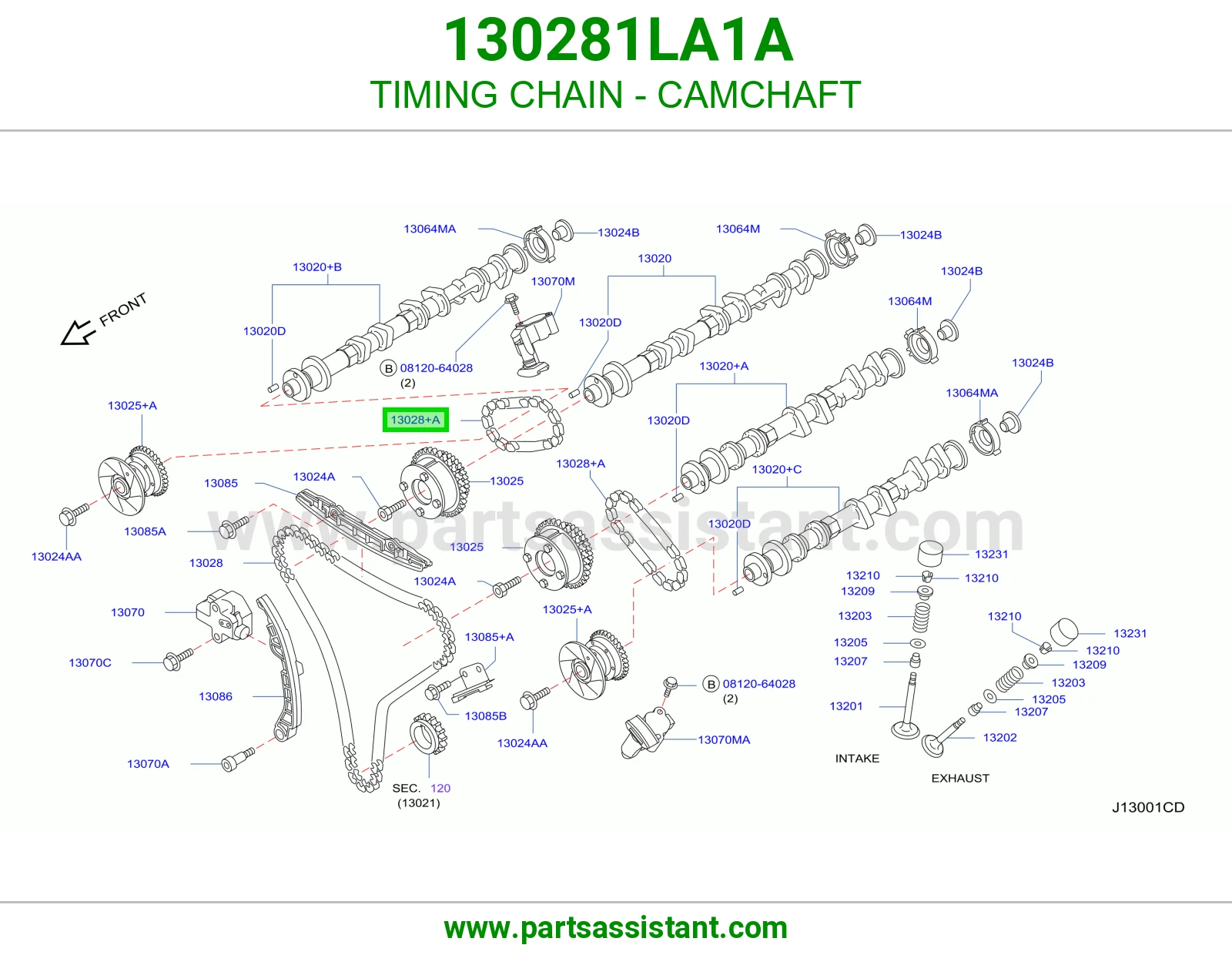 جنزير مكينه عمود تيمن 130281LA1A