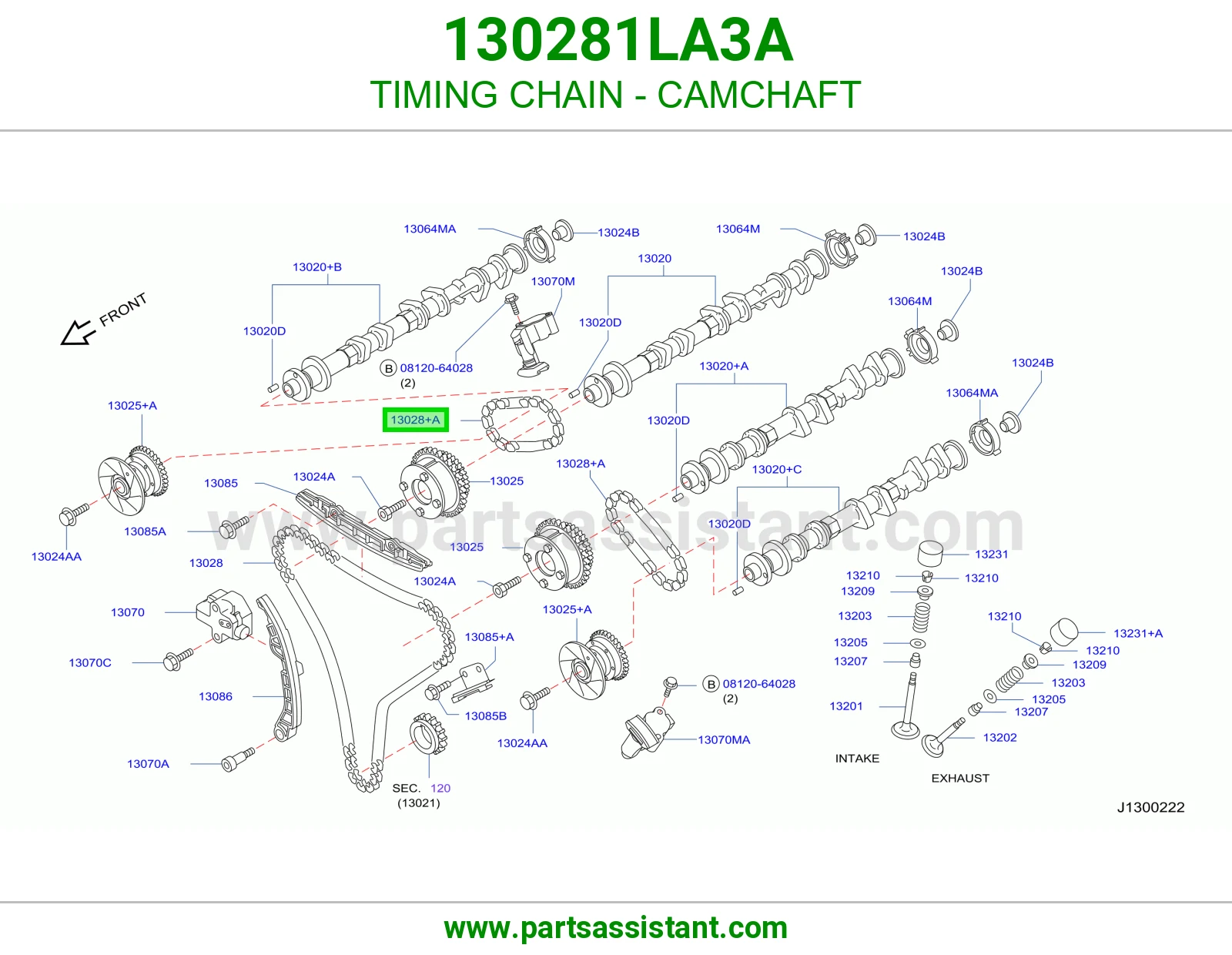 جنزير مكينه عمود تيمن 130281LA3A
