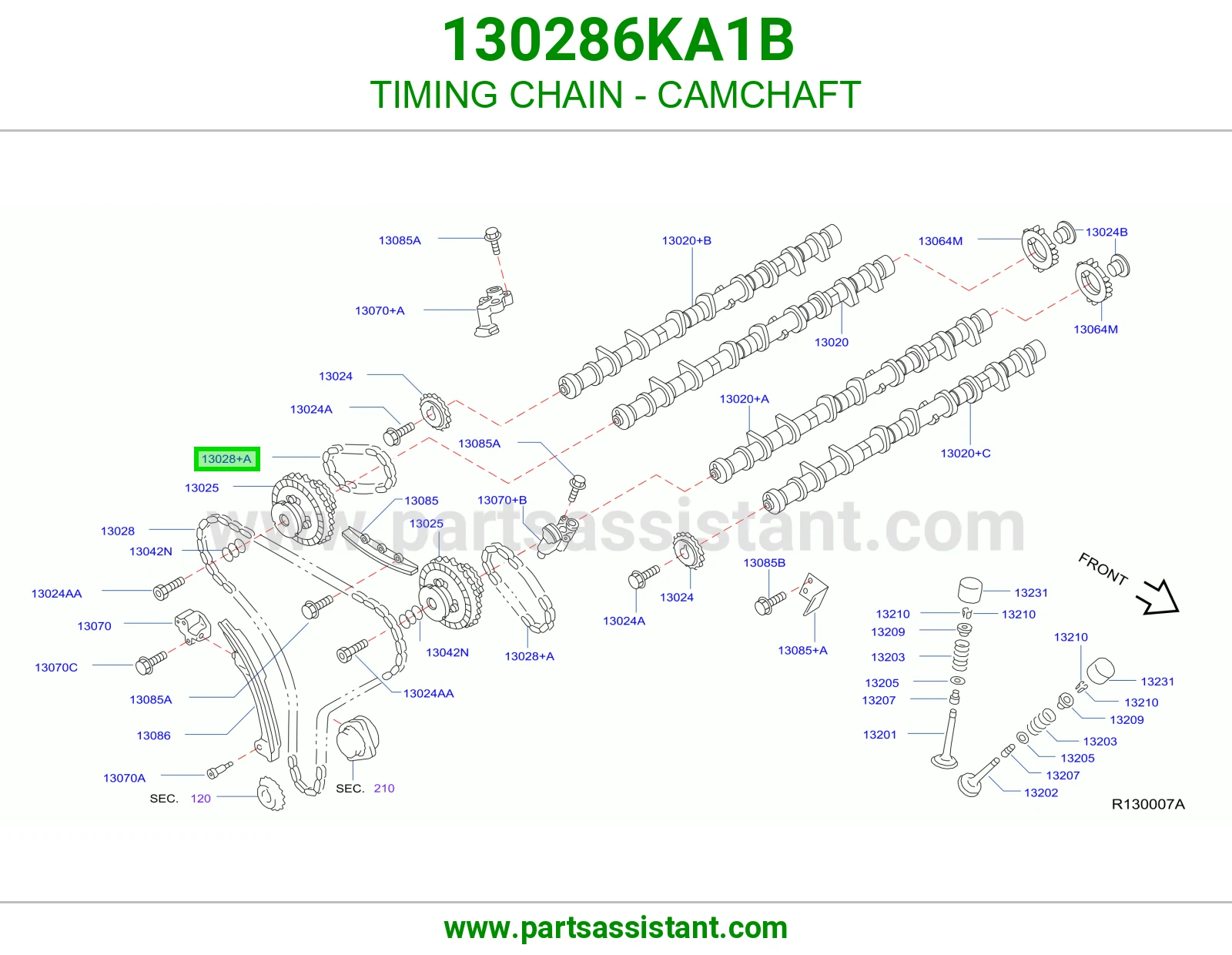جنزير مكينه عمود تيمن 130286KA1B