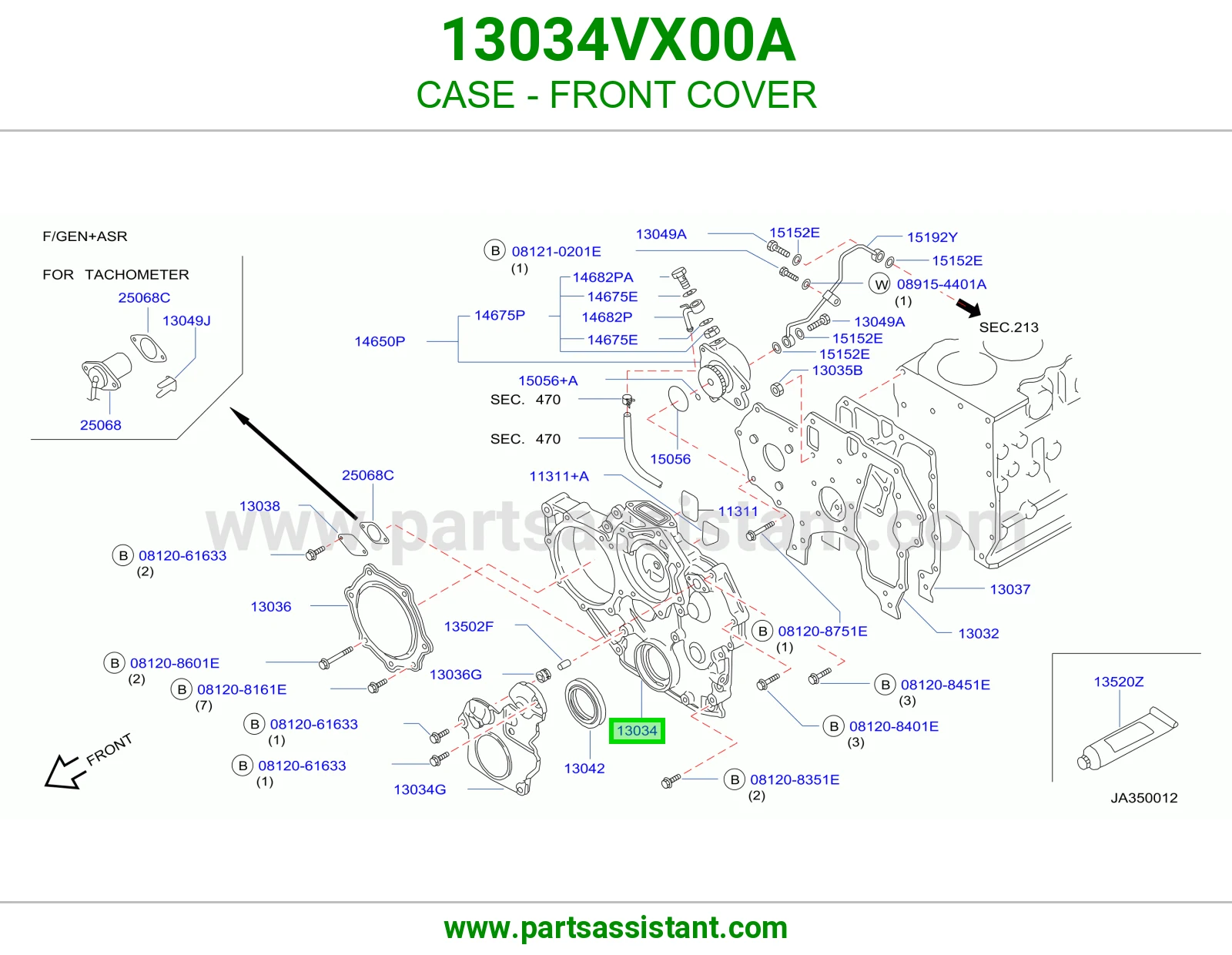 صدر مكينه 13034VX00A