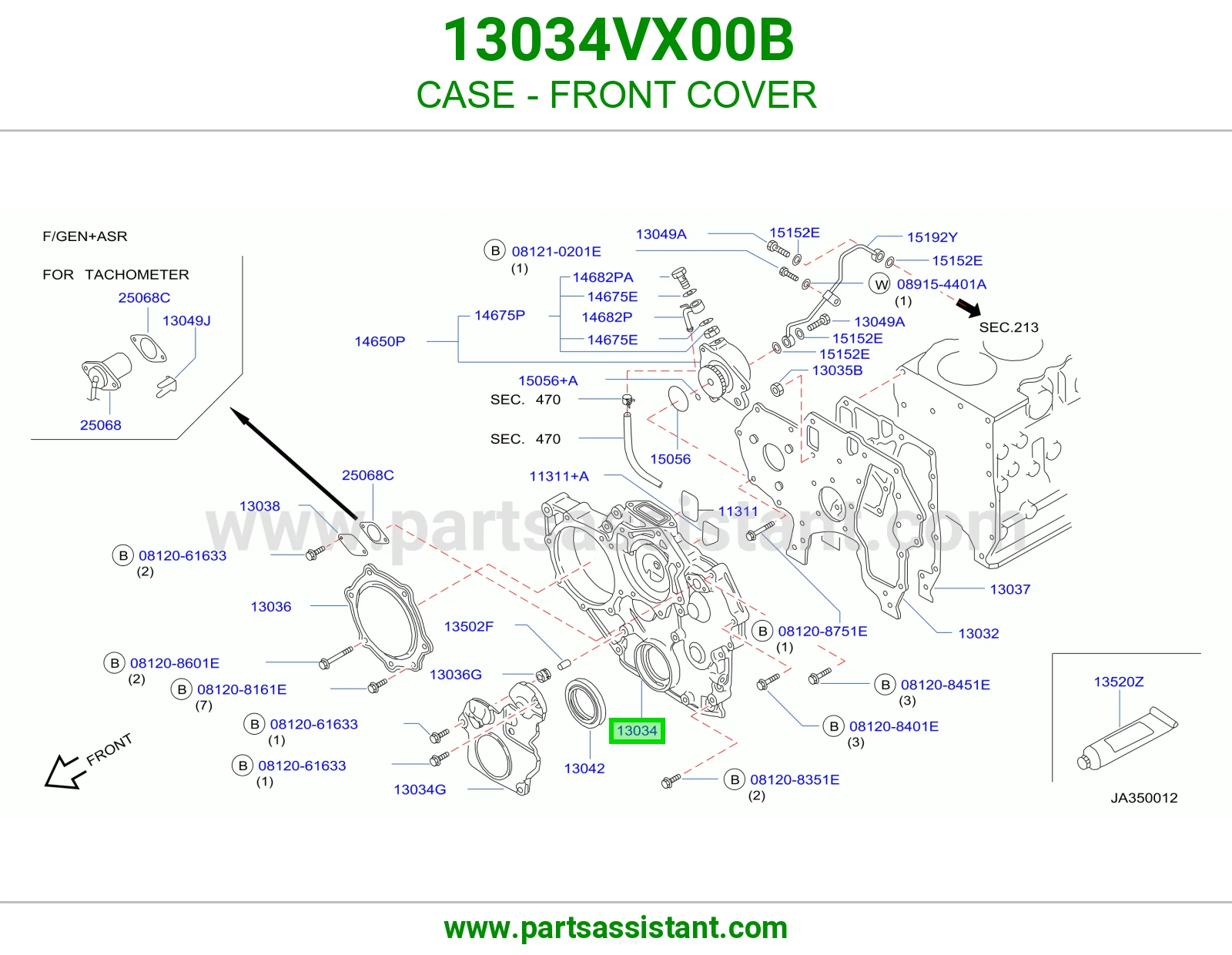 صدر مكينه 13034VX00B