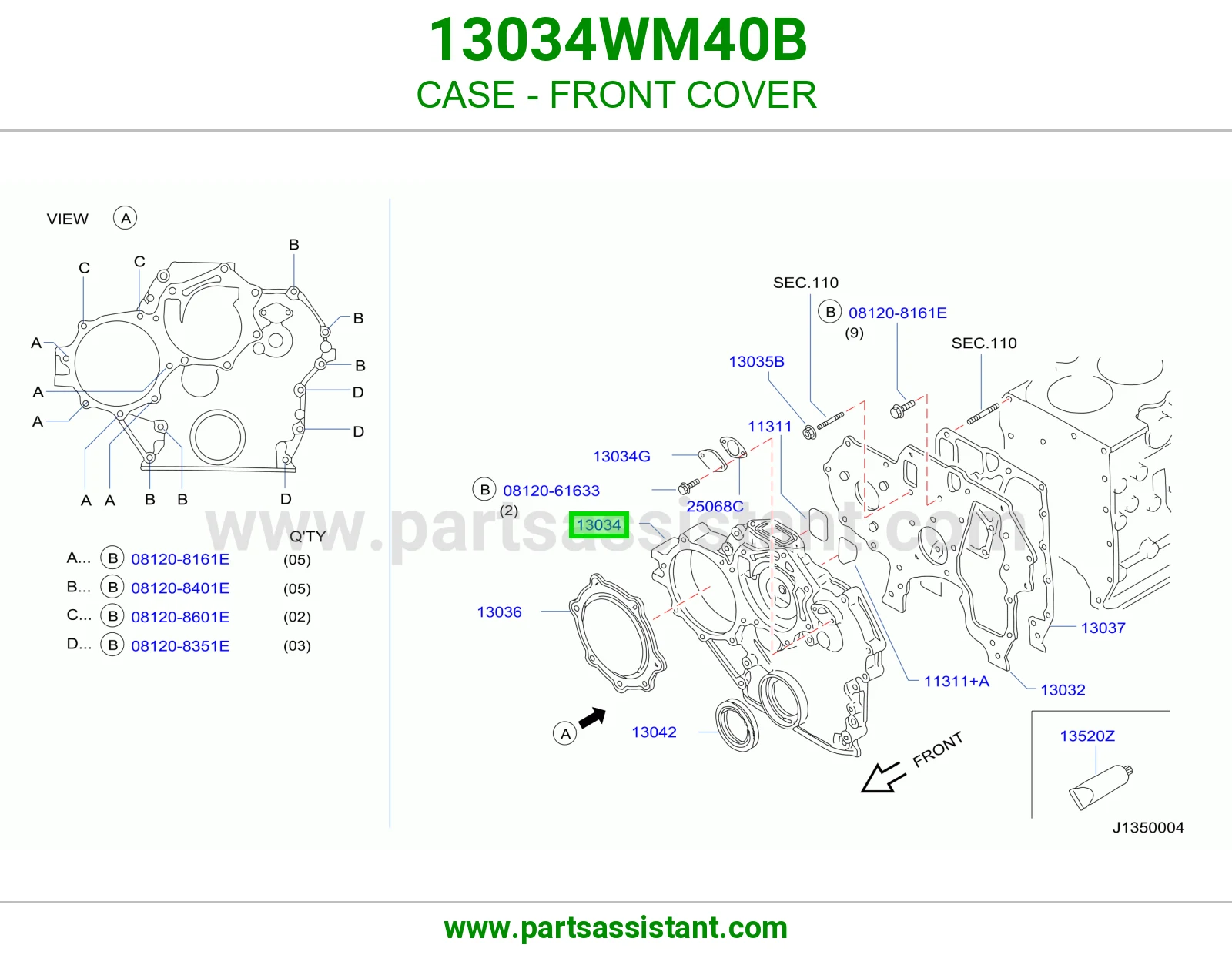 صدر مكينه 13034WM40B