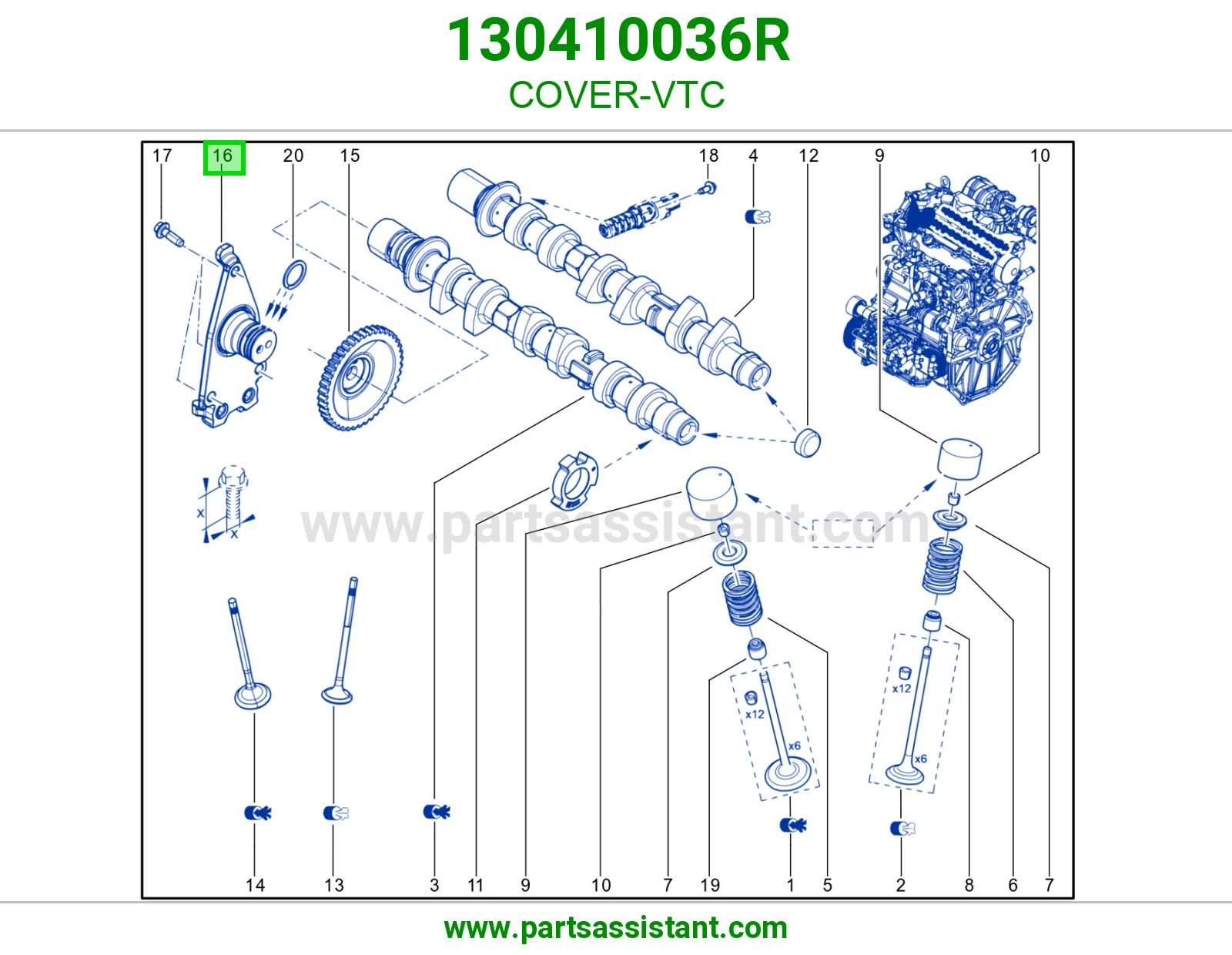 غطاء توقيت بلوف VTC 130410036R