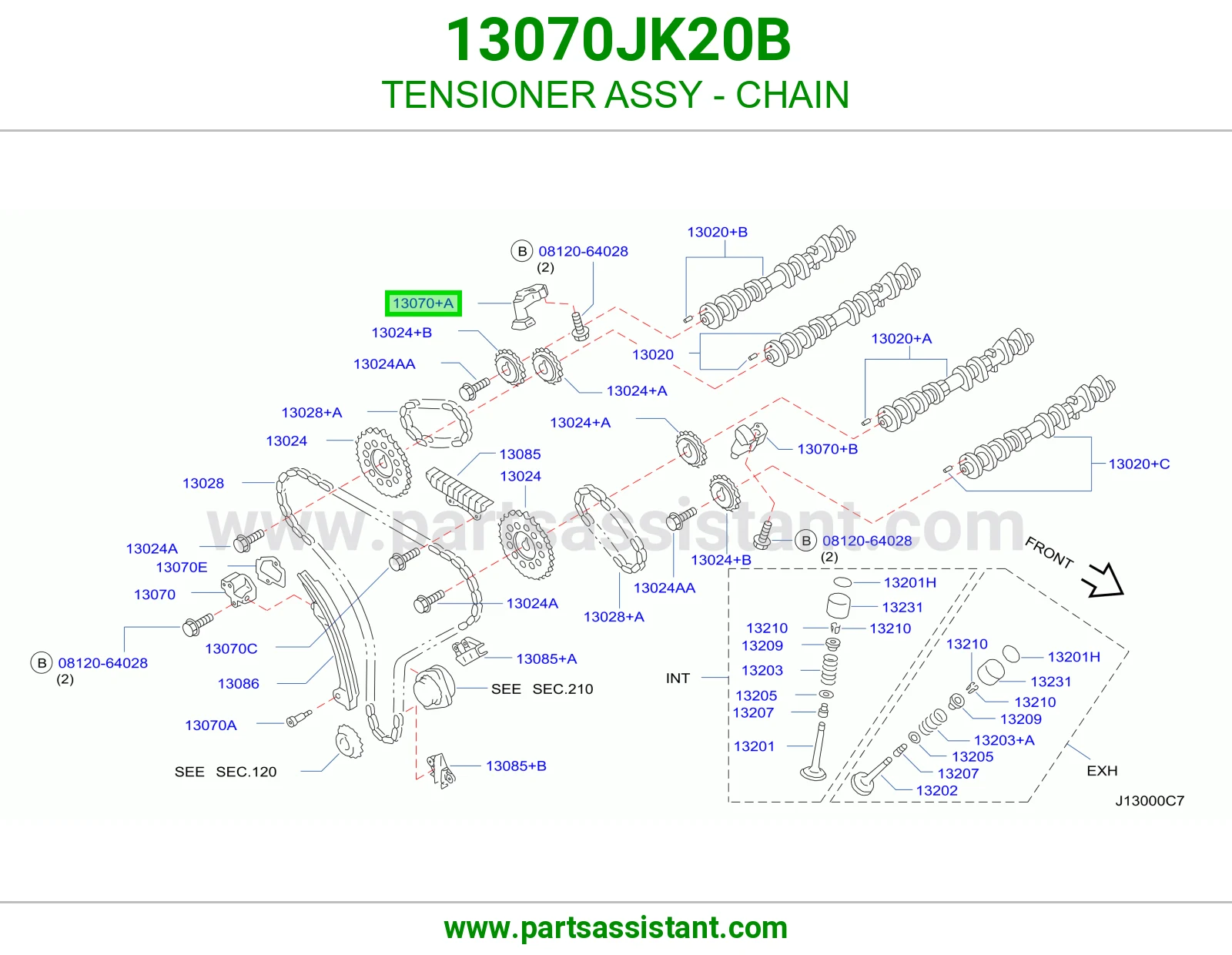 فحمه جنزير مكينه 13070JK20B