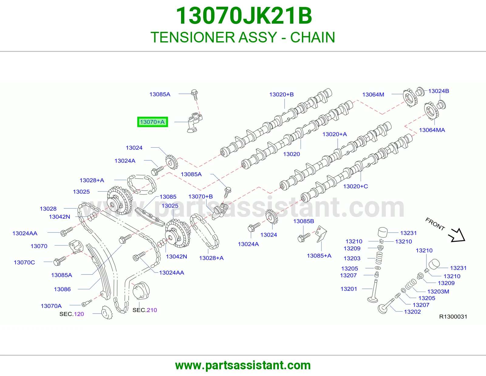 فحمه جنزير مكينه 13070JK21B
