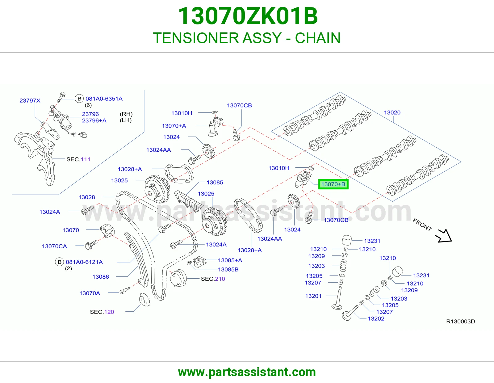 فحمه جنزير مكينه 13070ZK01B