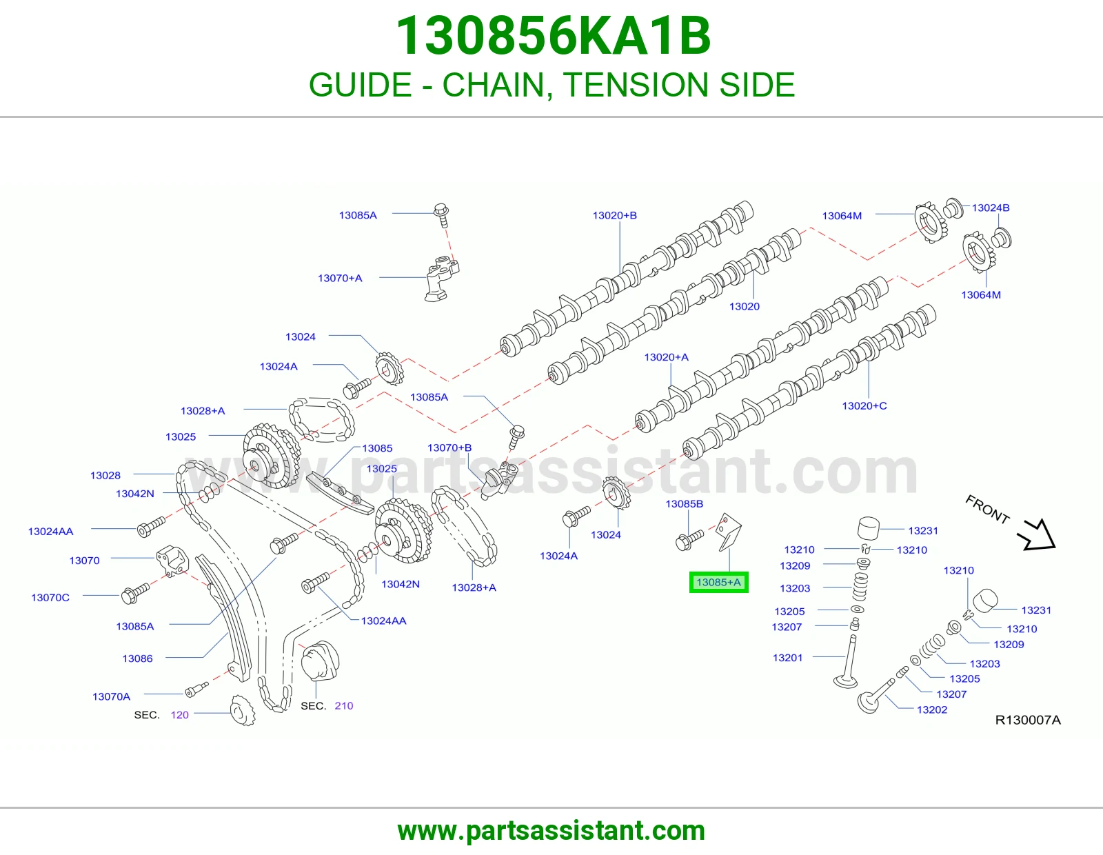تكايه جنزير مكينه 130856KA1B