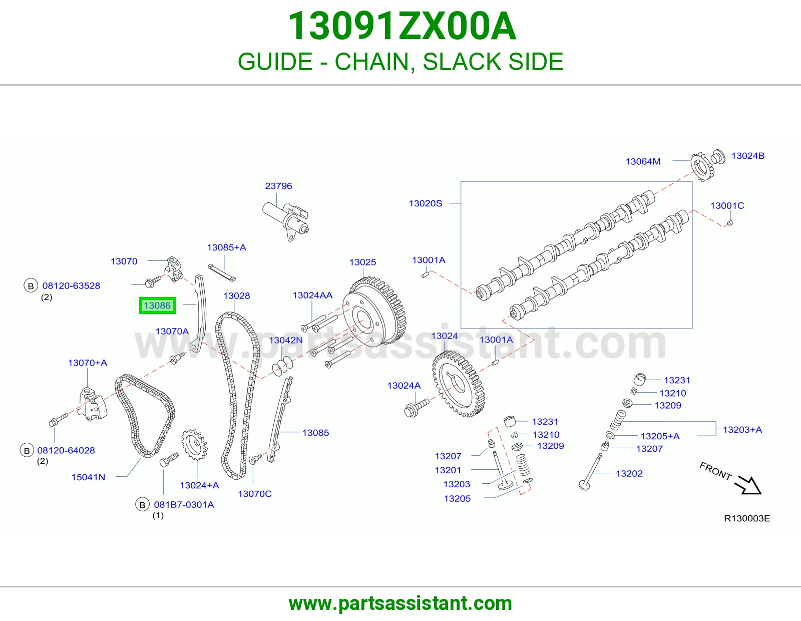 تكايه جنزير مكينه يمين 13091ZX00A