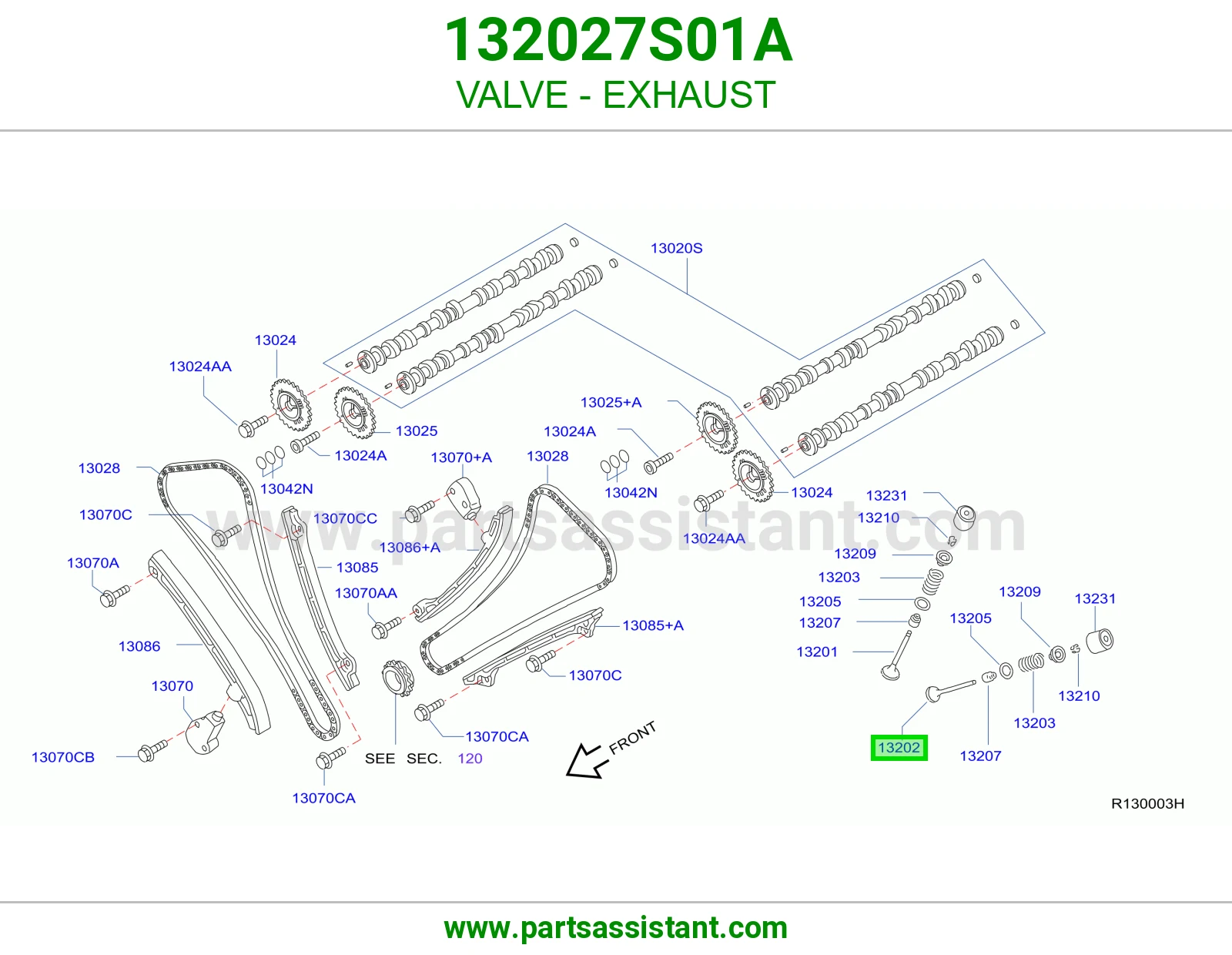 VALVE - EXHAUST 132027S01A