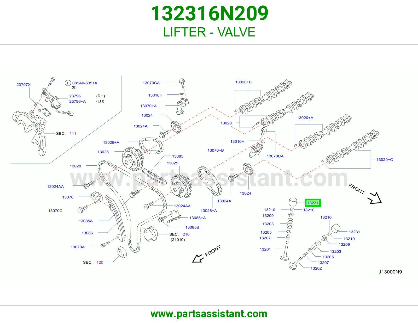 LIFTER - VALVE 132316N209