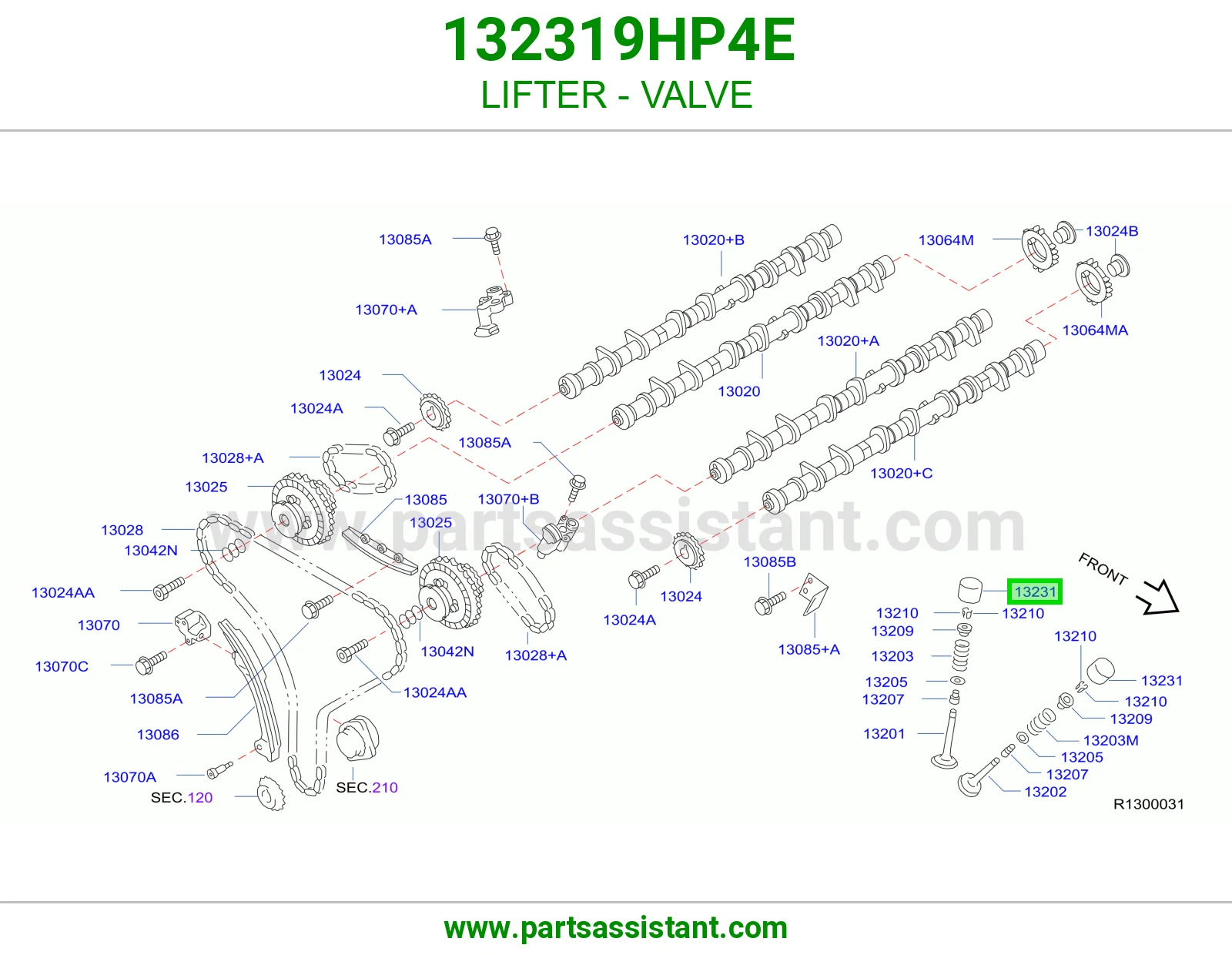 LIFTER - VALVE 132319HP4E