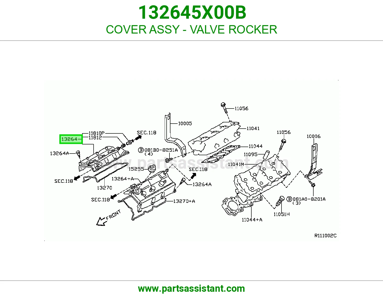 COVER ASSY - VALVE ROCKER 132645X00B
