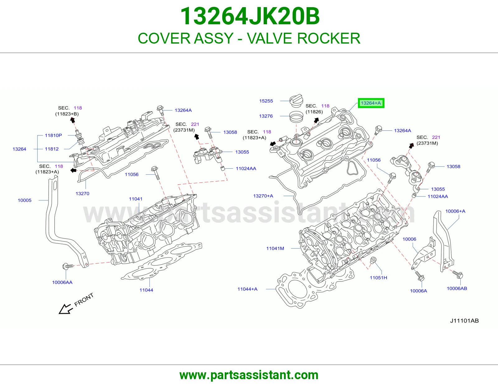 غطا بلوف 13264JK20B