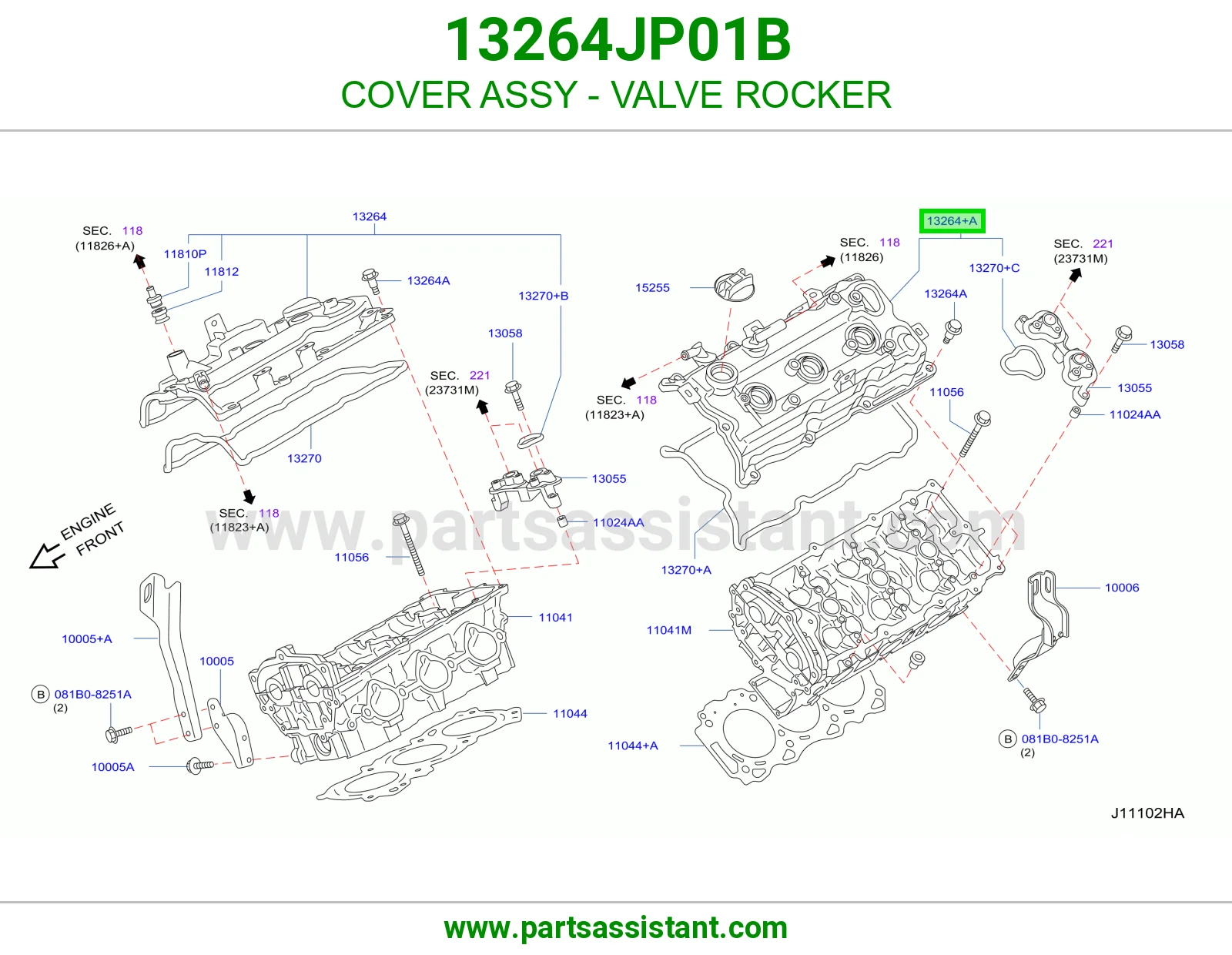 غطا بلوف 13264JP01B