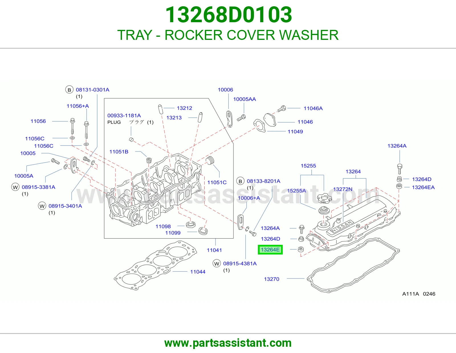 TRAY - ROCKER COVER WASHER 13268D0103