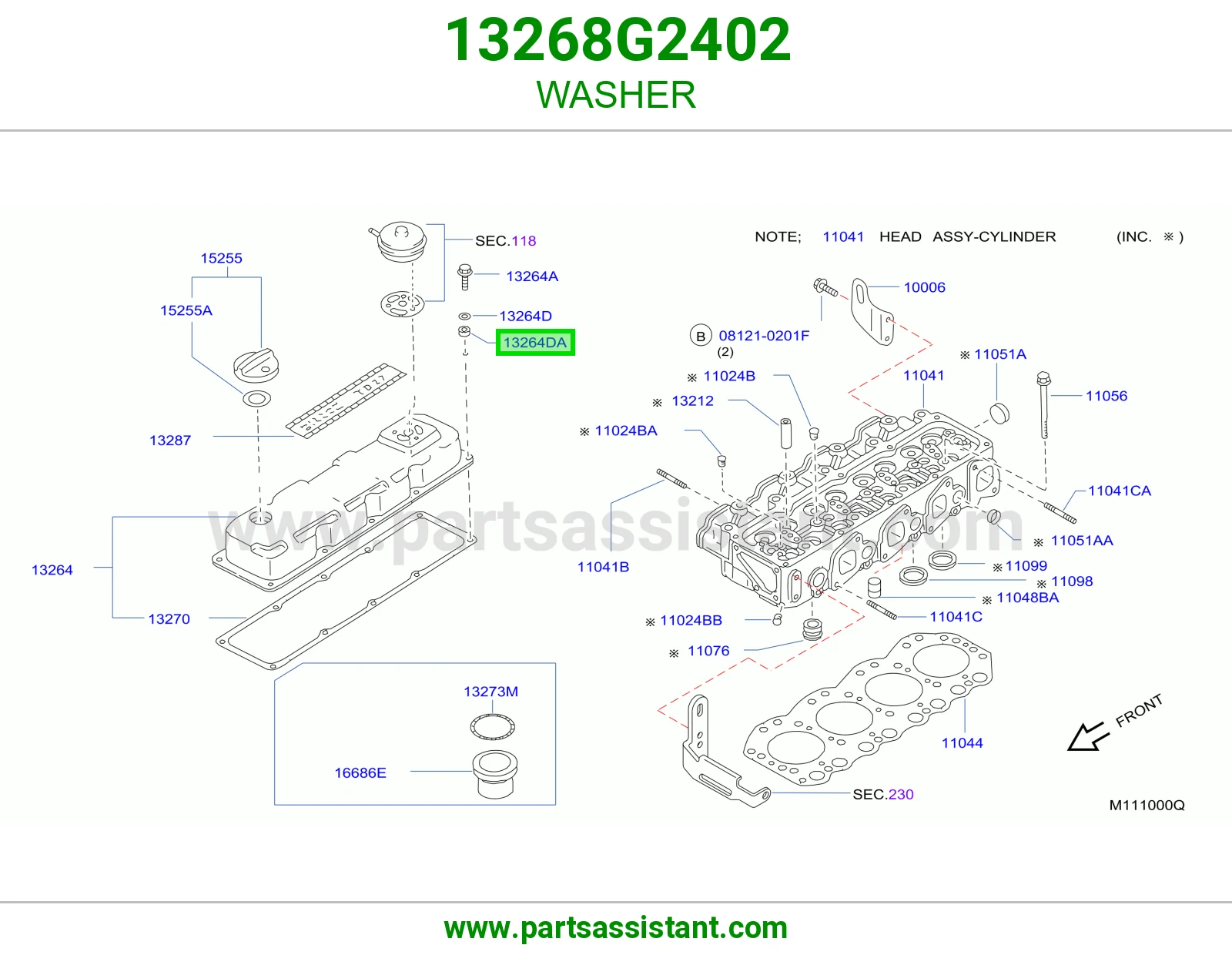WASHER 13268G2402