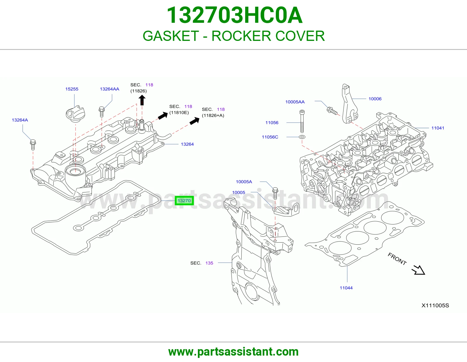 وجه غطاء بلوف 132703HC0A