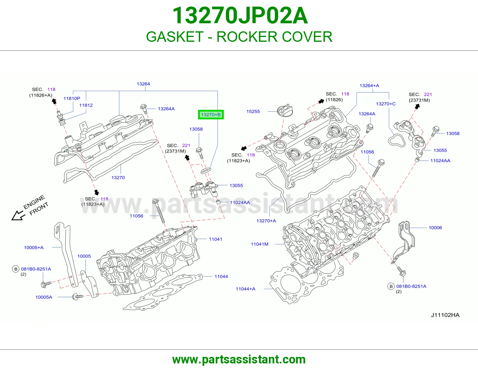 وجه غطاء بلوف 13270JP02A