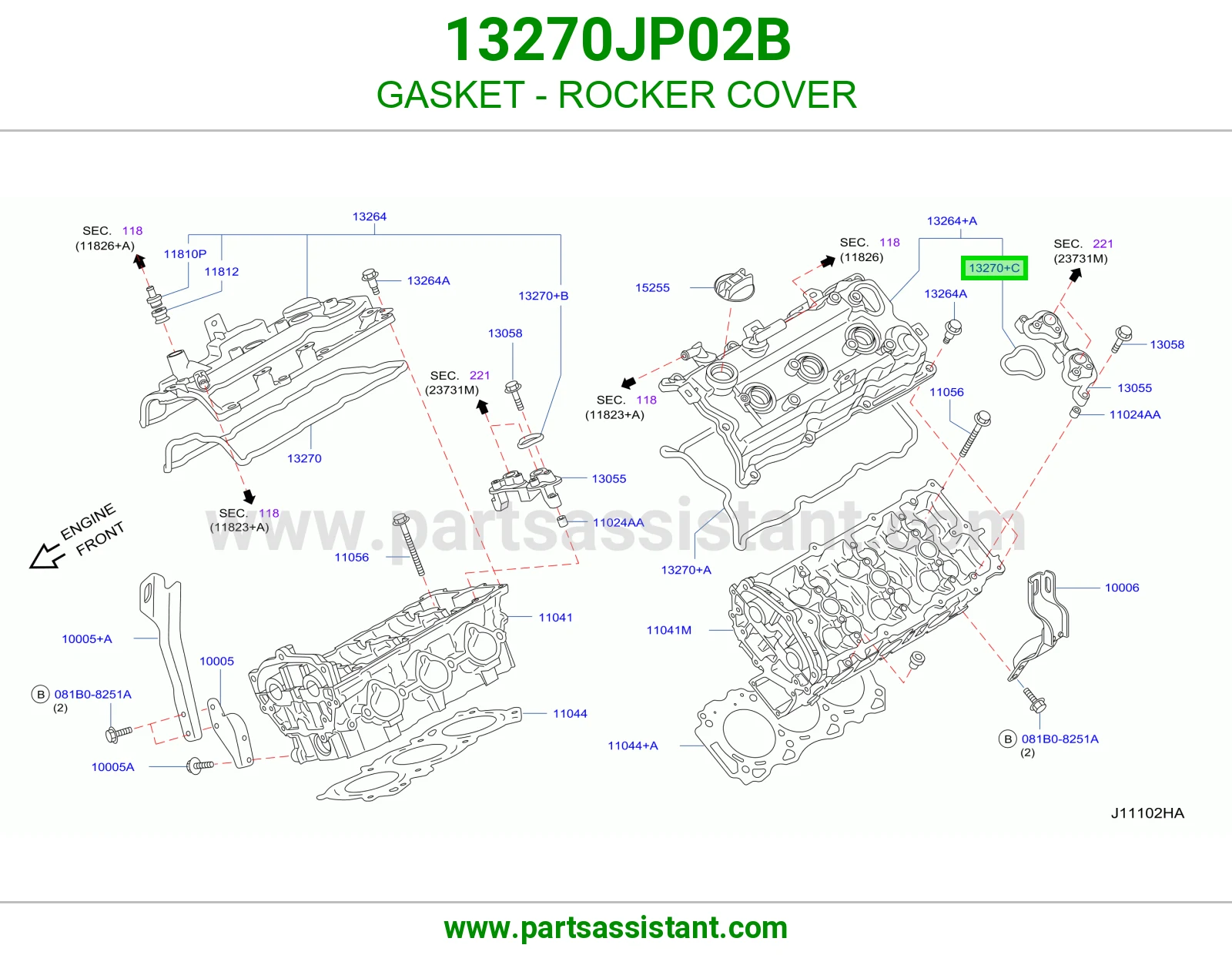وجه غطاء بلوف 13270JP02B