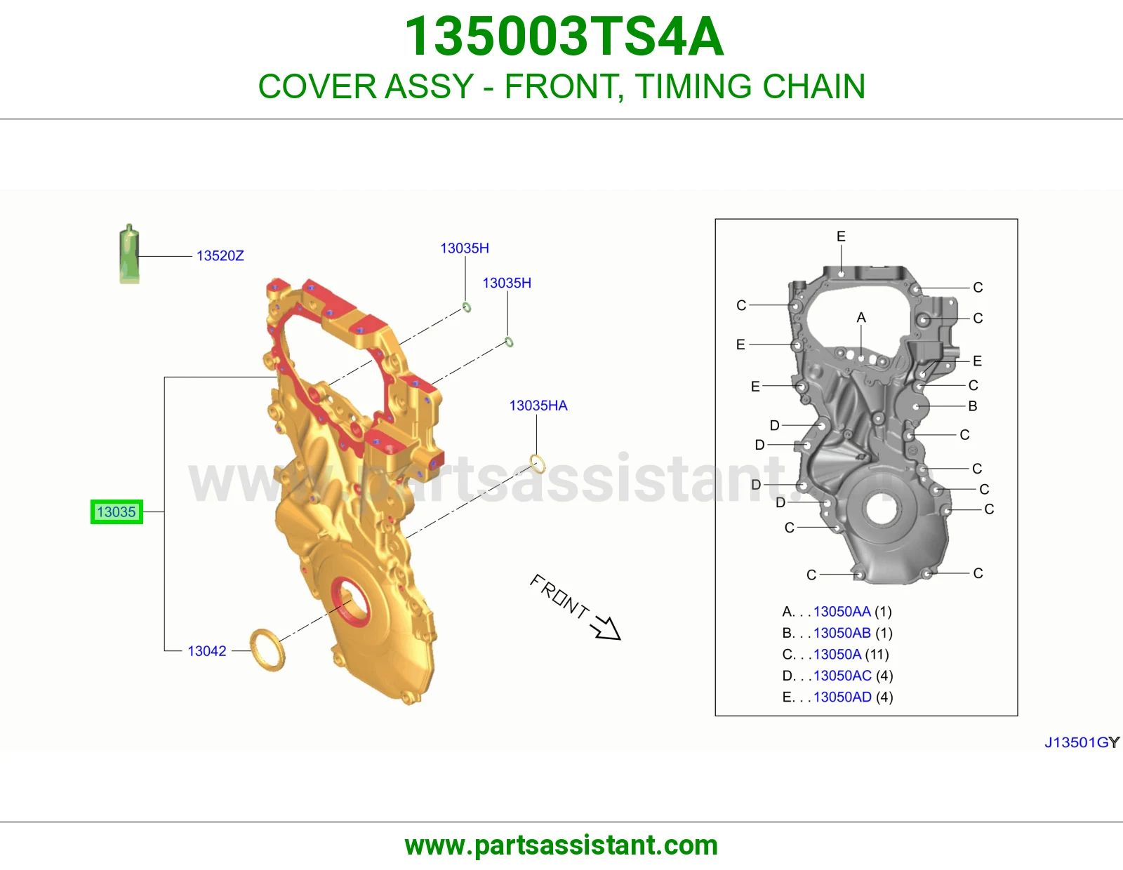 صدر مكينه 135003TS4A