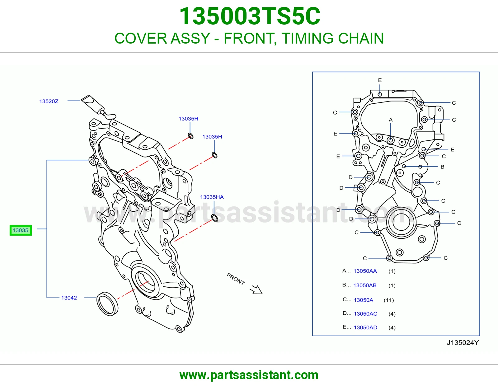 صدر مكينه 135003TS5C