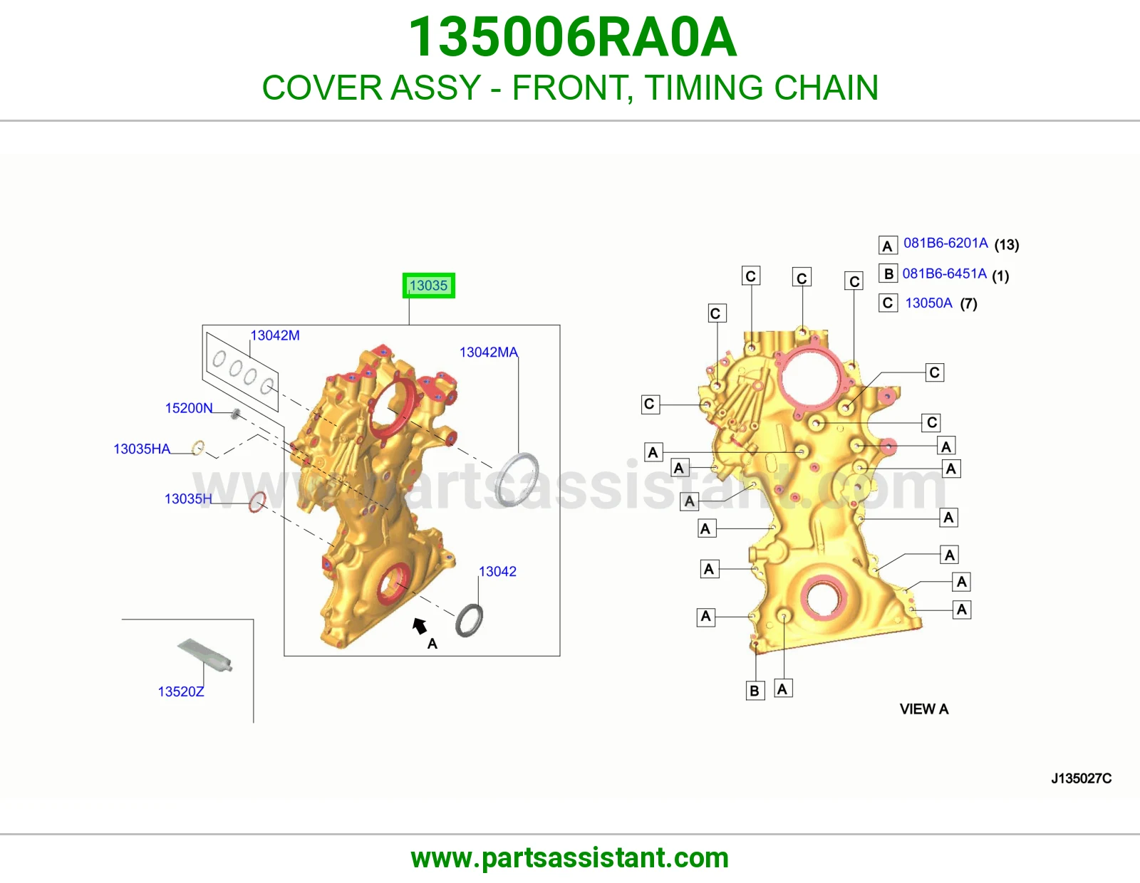 صدر مكينه 135006RA0A