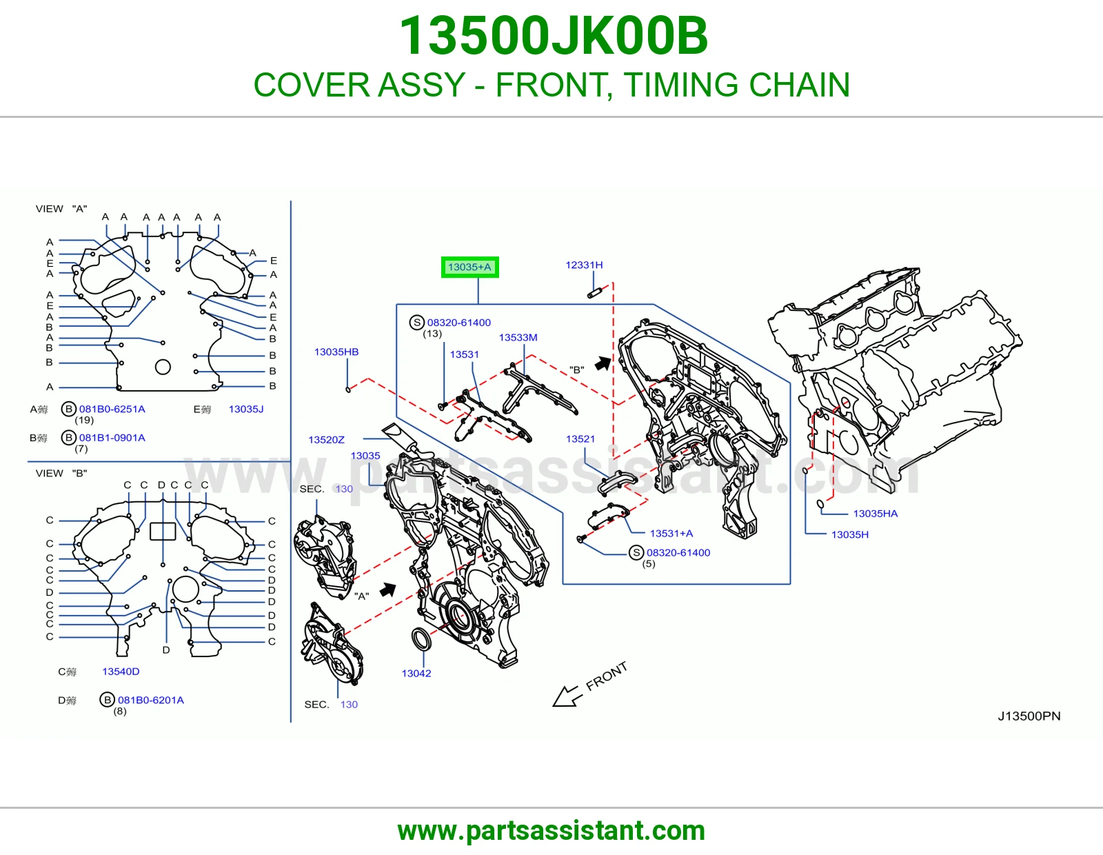 صدر مكينه 13500JK00B