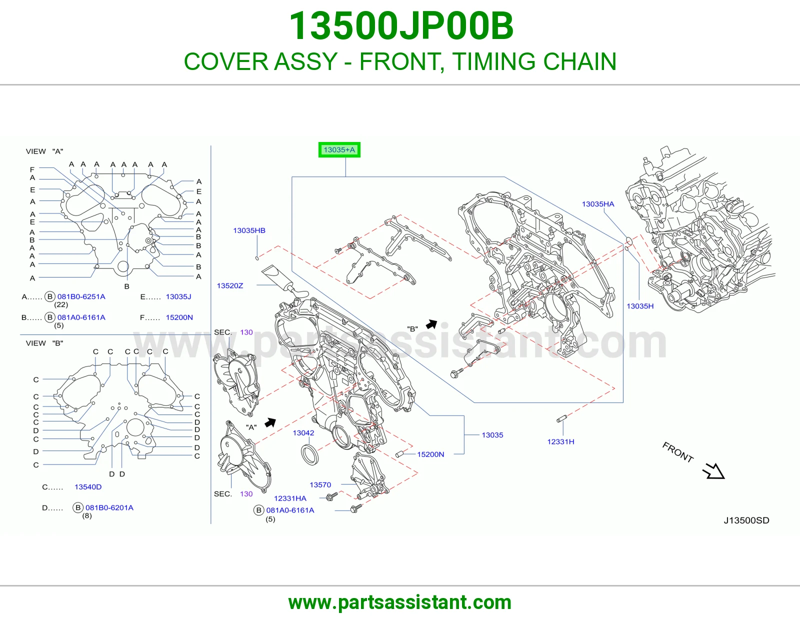 صدر مكينه 13500JP00B