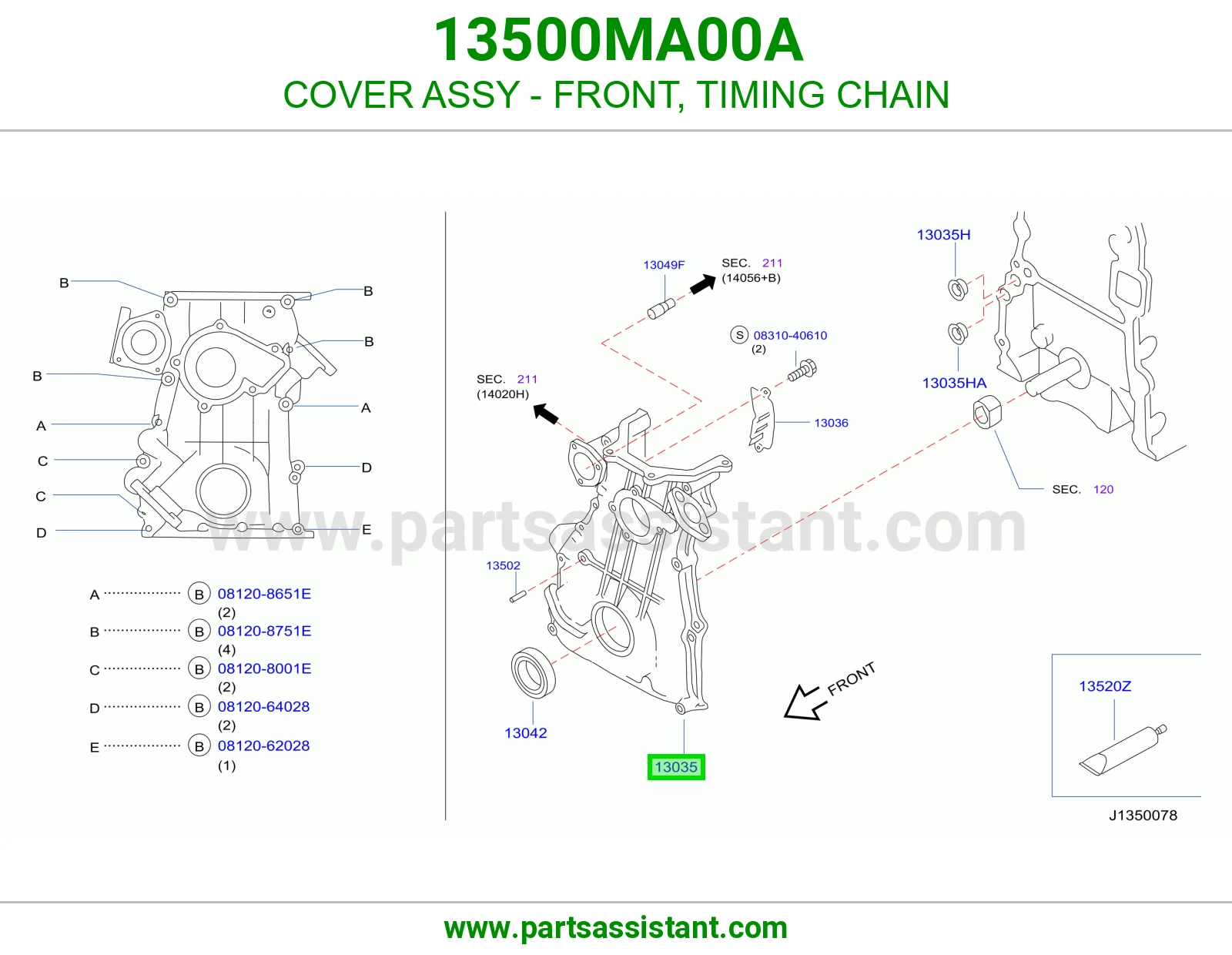 صدر مكينه 13500MA00A
