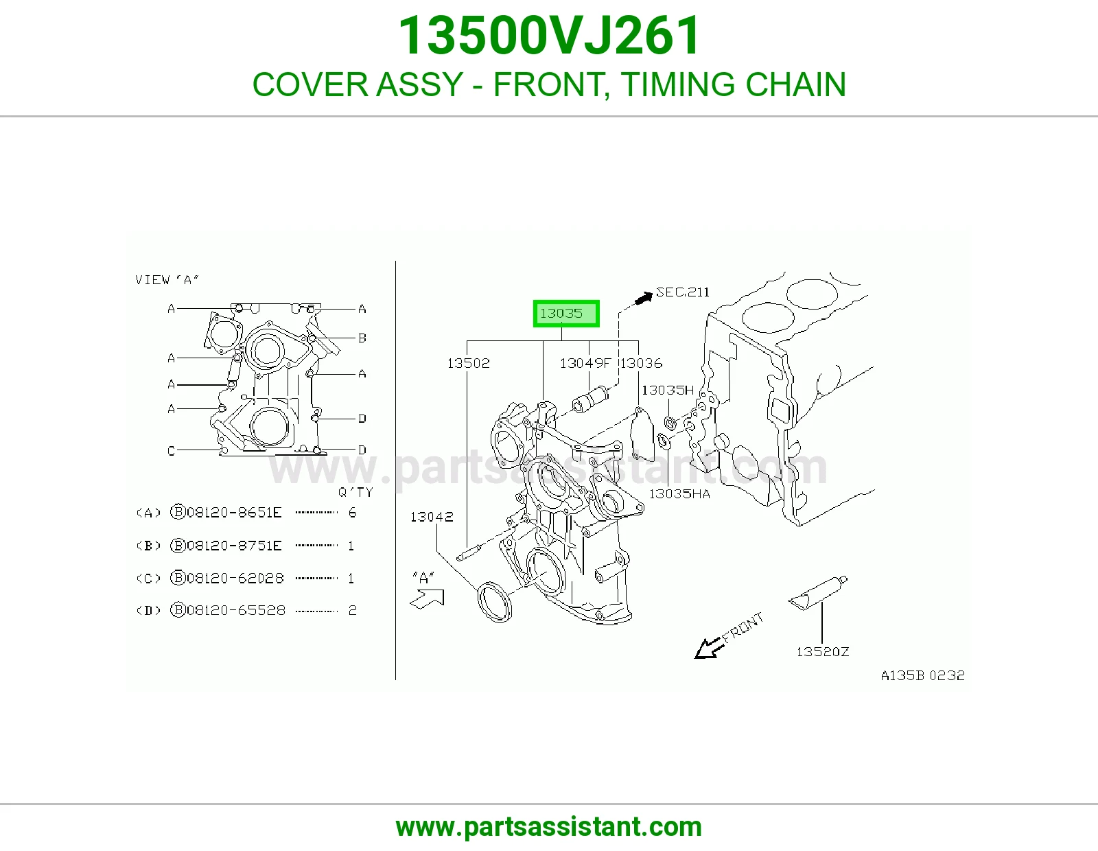صدر مكينه 13500VJ261