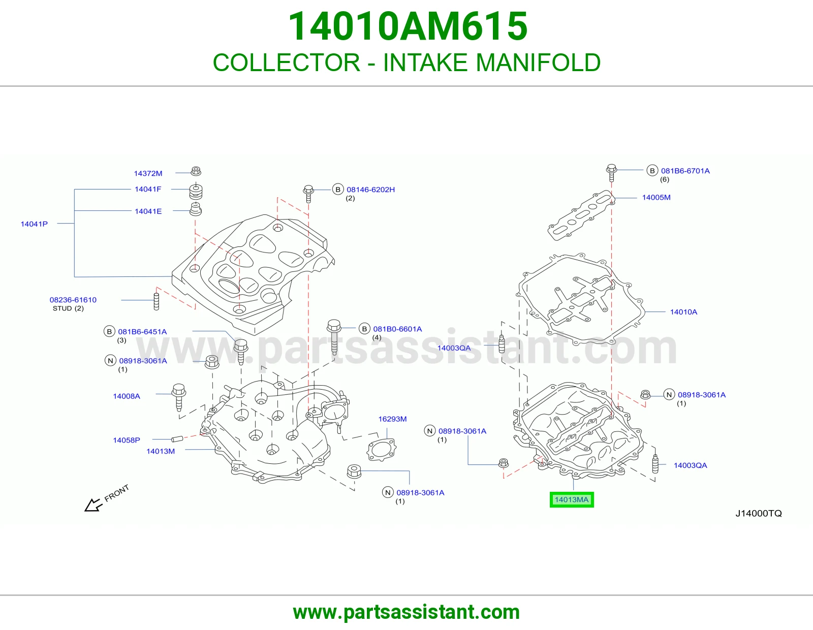 COLLECTOR - INTAKE MANIFOLD 14010AM615