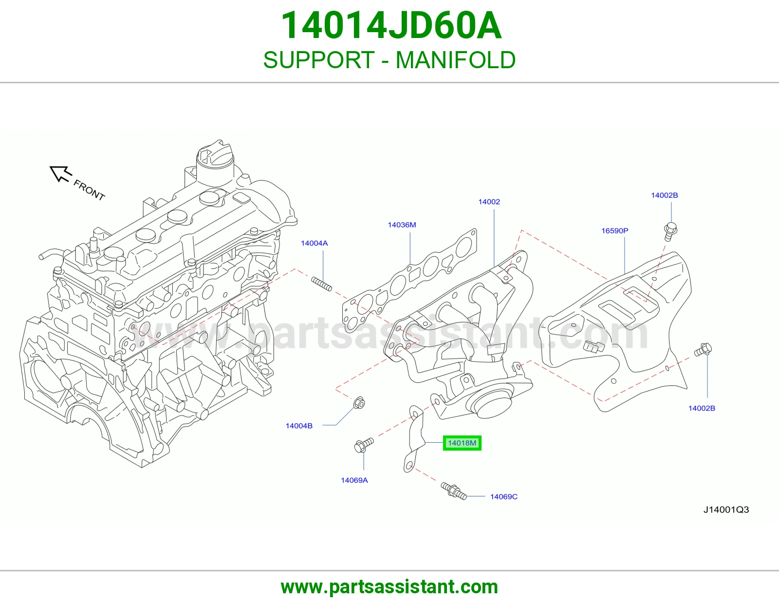 قاعدة منفلد 14014JD60A