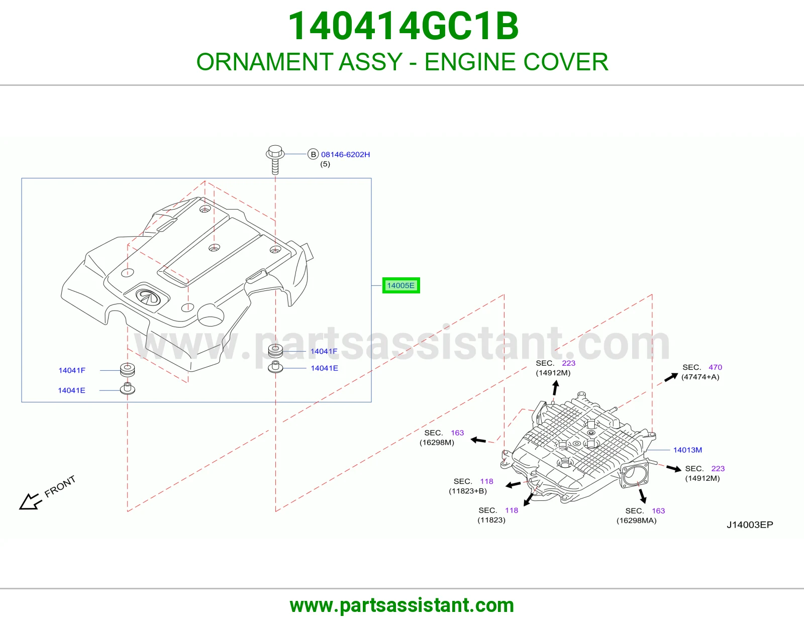 غطا مكينه فوق بلاستيك 140414GC1B