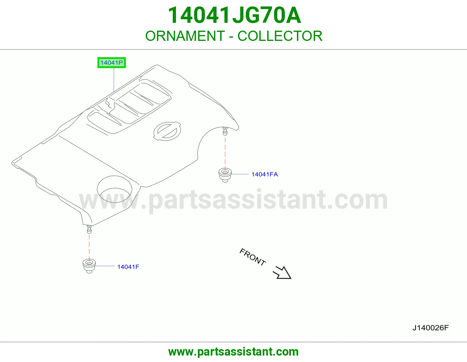 علامه فوق غطا المكينه 14041JG70A