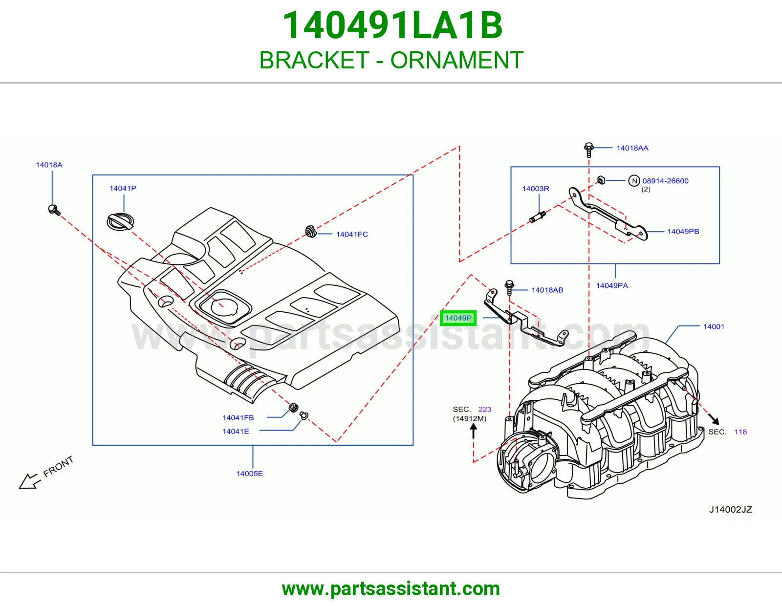 قاعدة علامة 140491LA1B