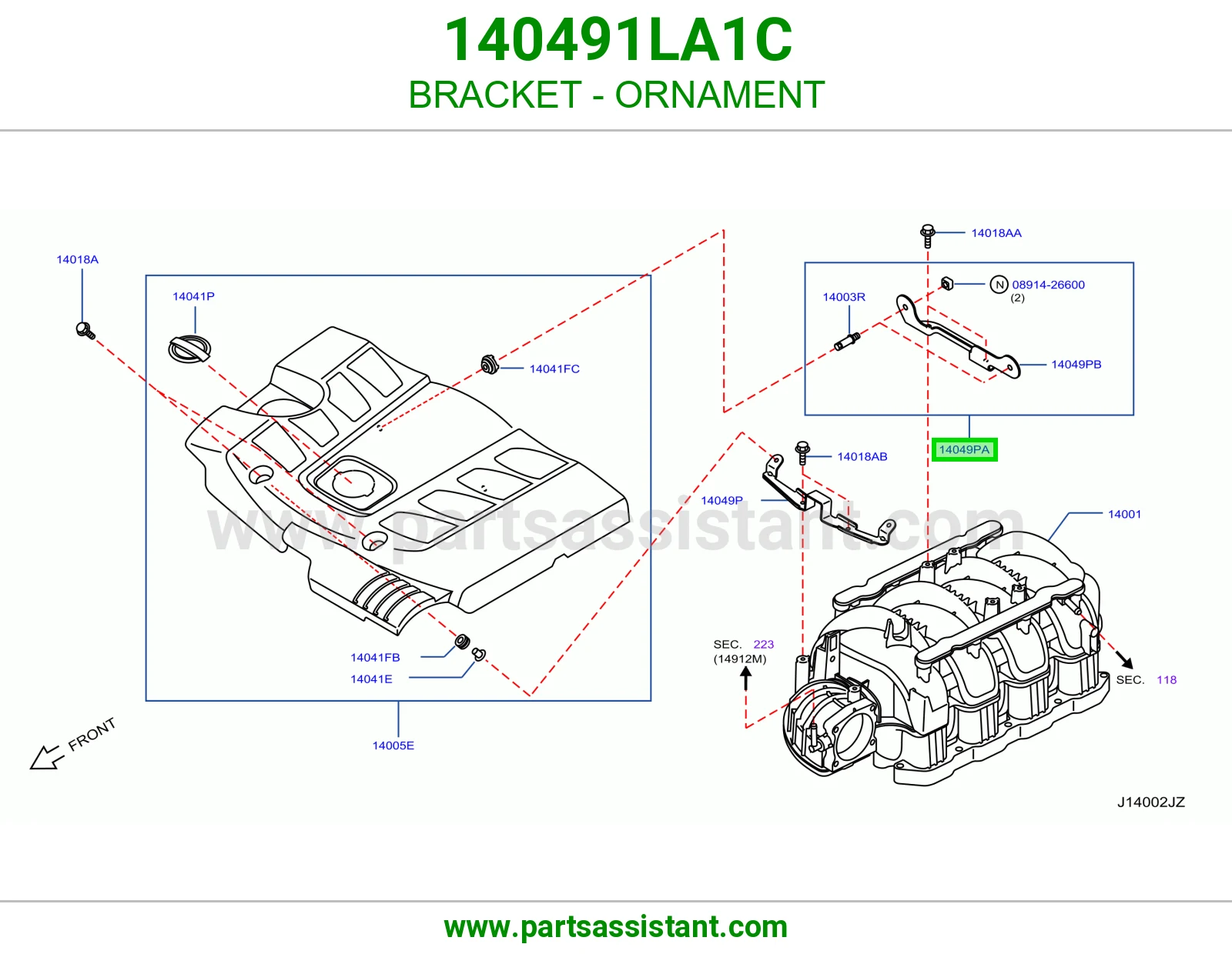 قاعدة علامة 140491LA1C